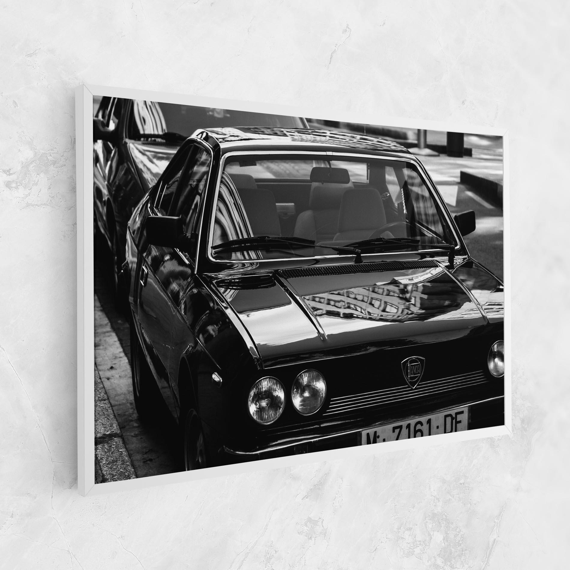 Leinwandbild Black Shiny Car mockup 1