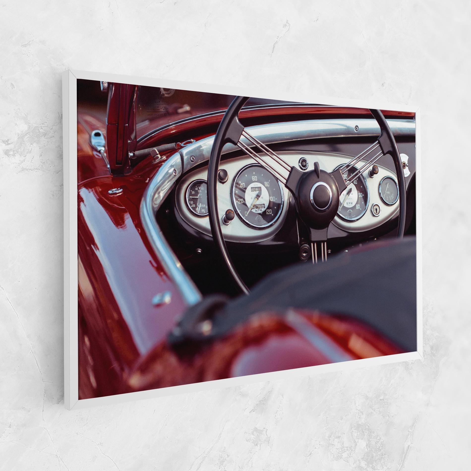 Leinwandbild Classic Red Car mockup 1