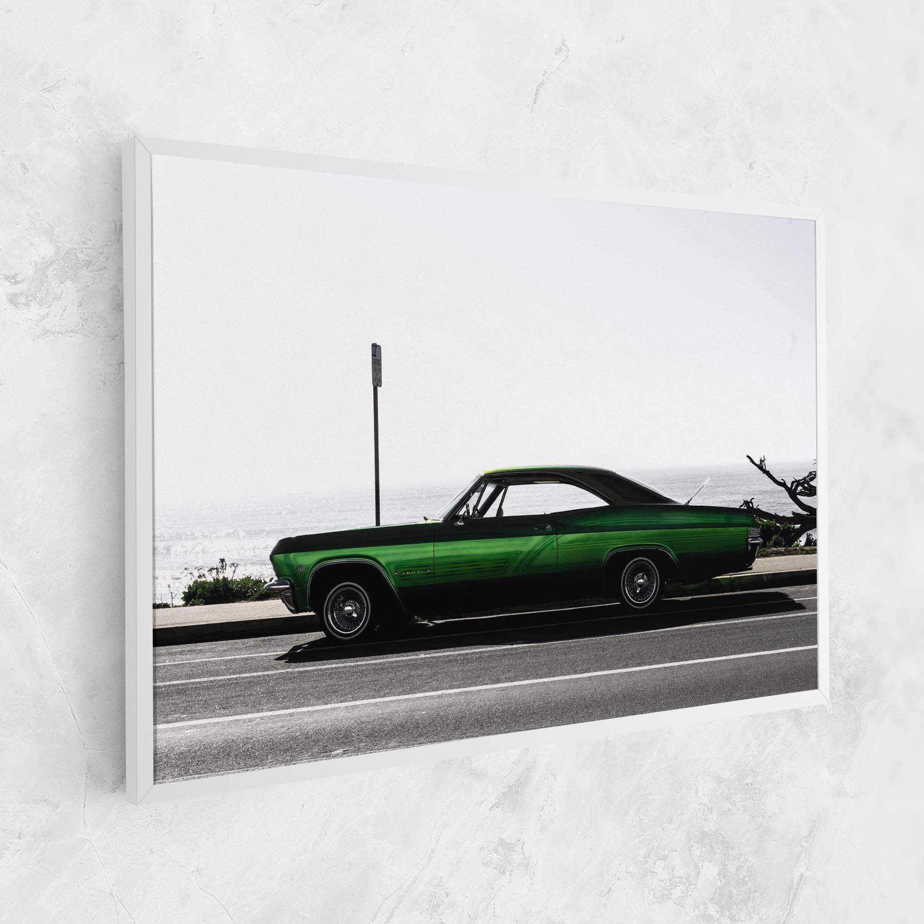 Leinwandbild Nice Green Car mockup 1