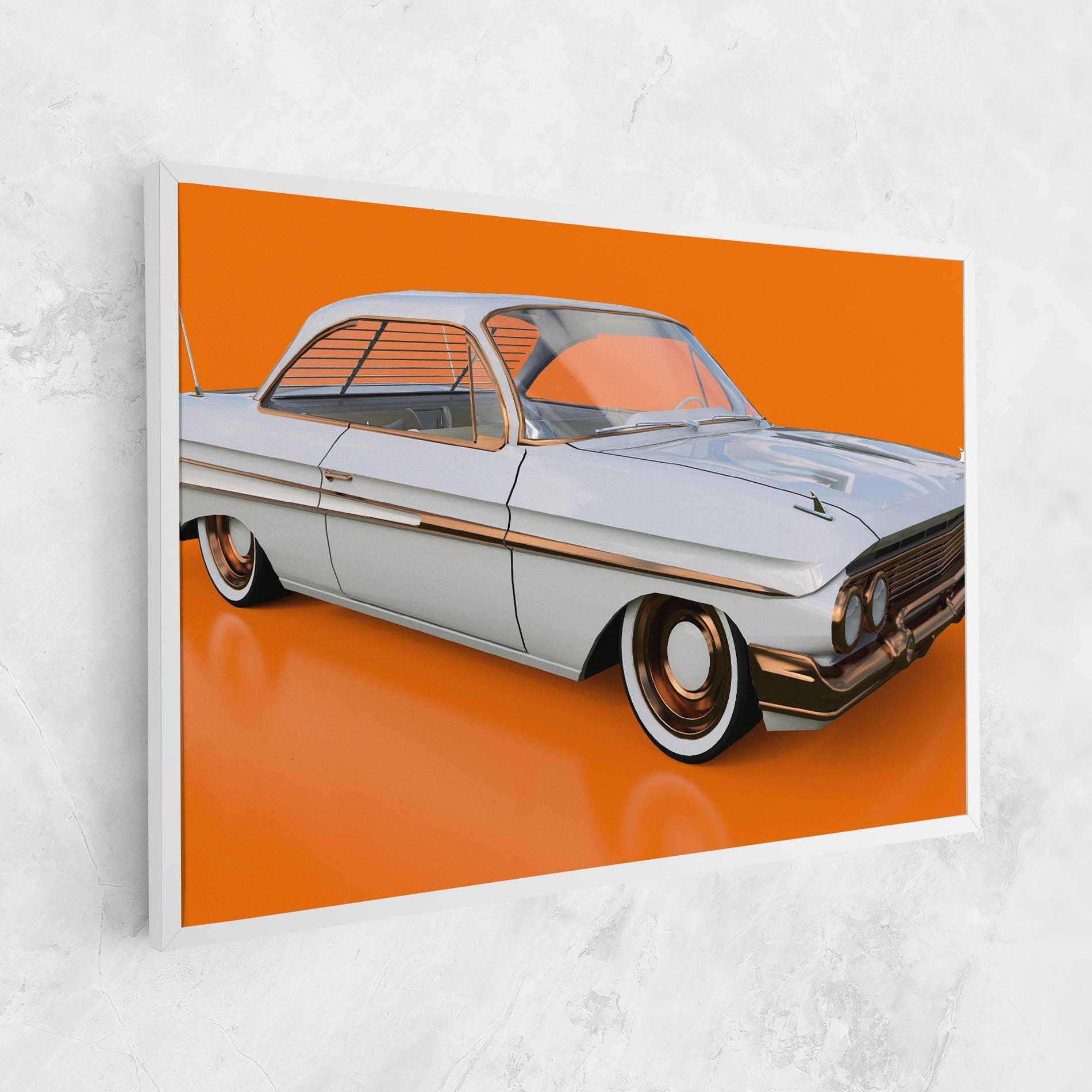 Leinwandbild Old American Car mockup 1