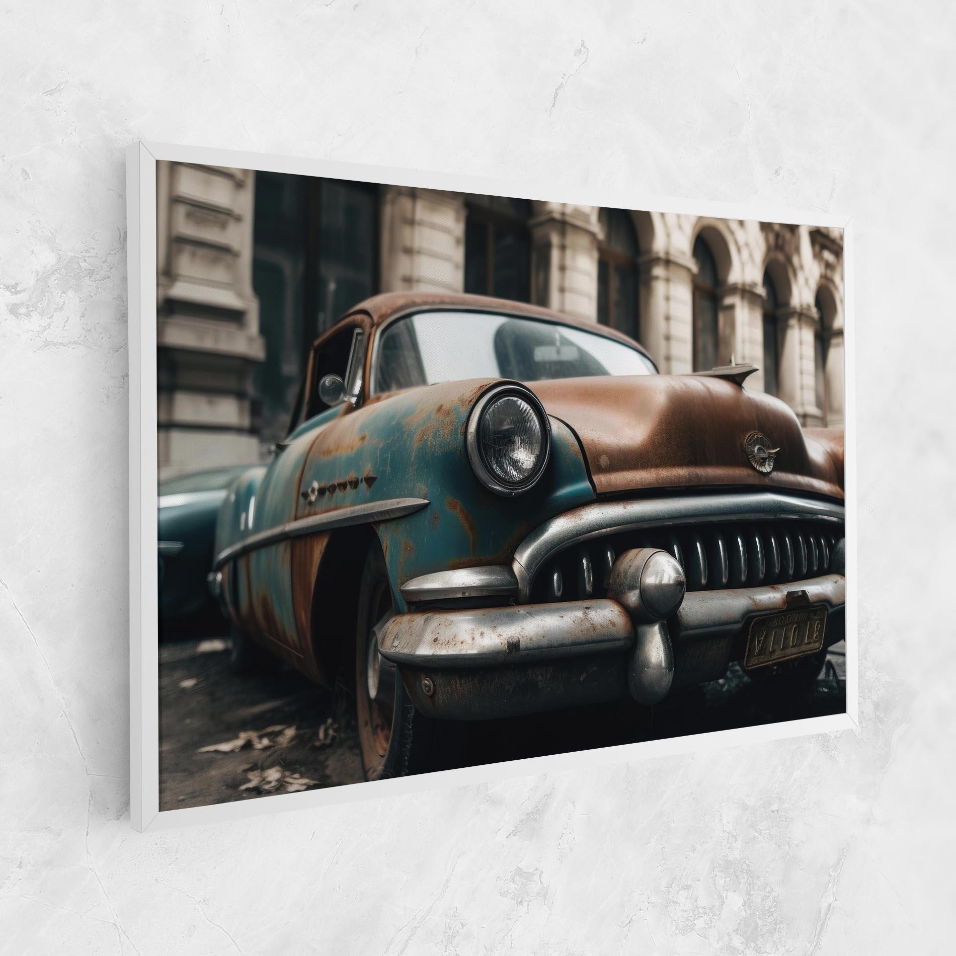 Leinwandbild Old Brown Car mockup 1