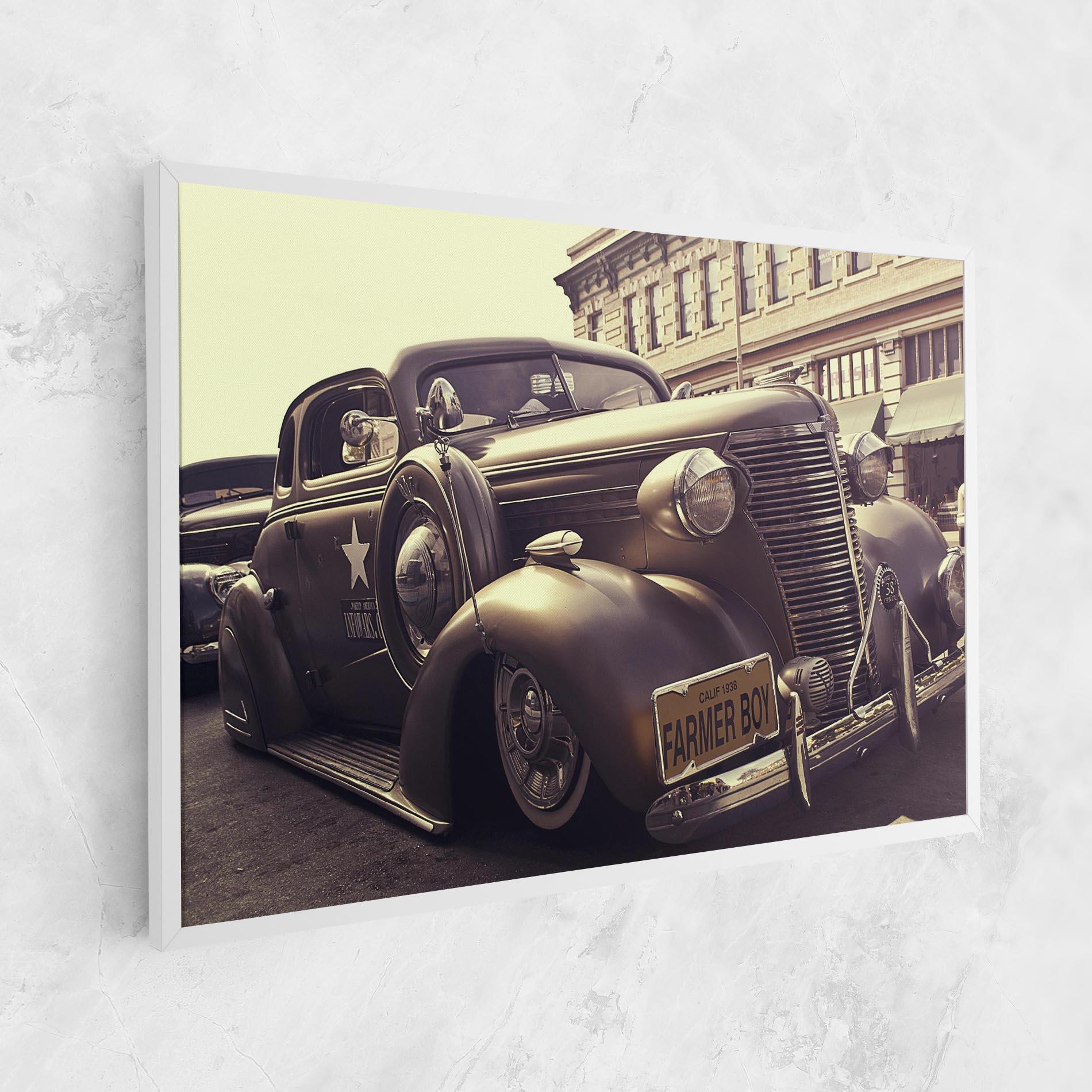 Leinwandbild Old Classic Car mockup 1