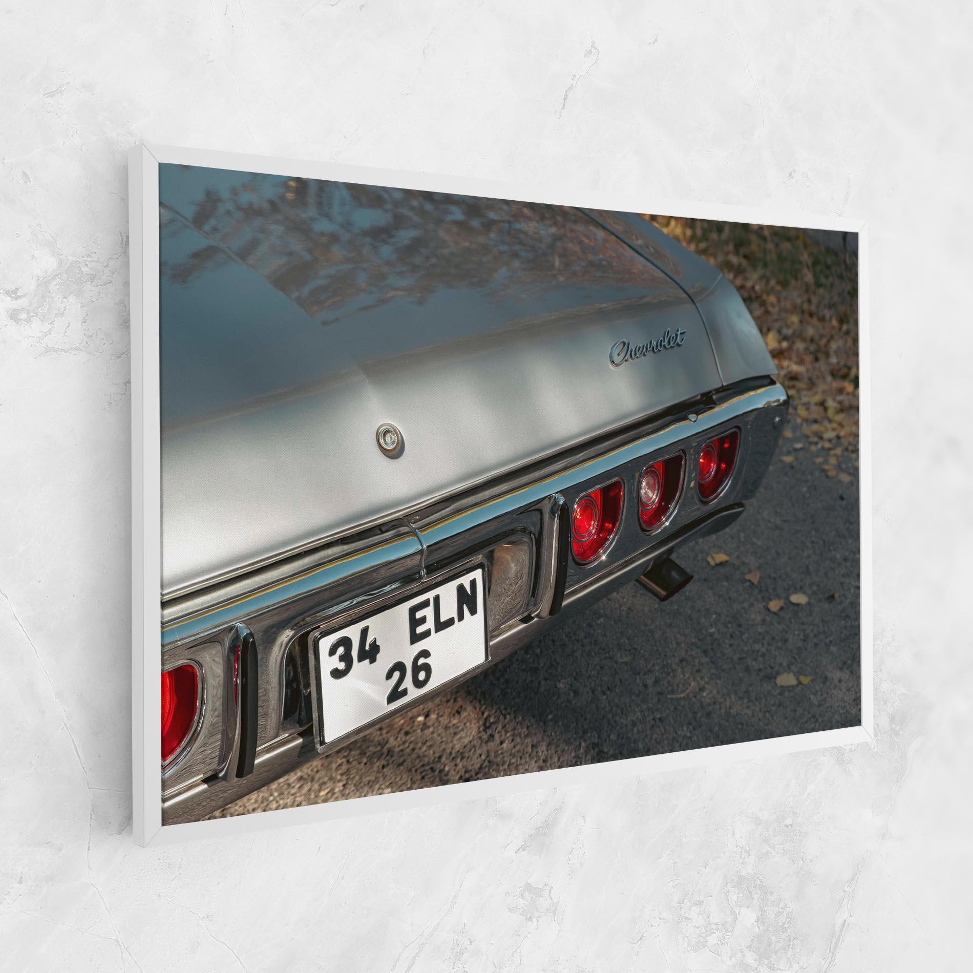Leinwandbild Old Grey Car mockup 1