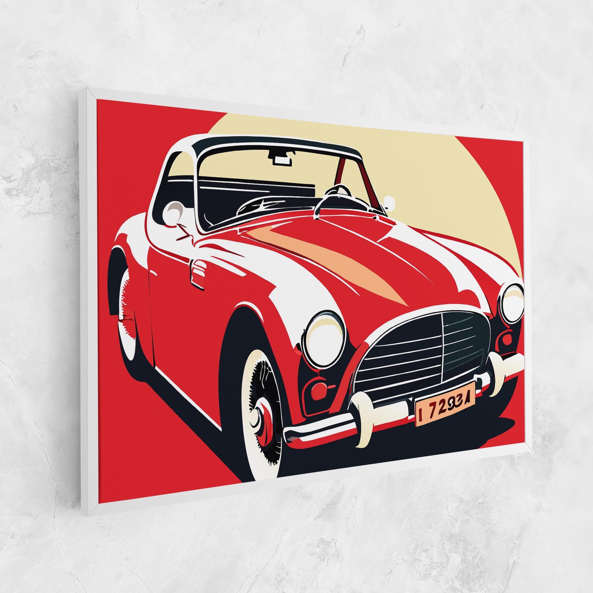 Red Vintage Car mockup 1