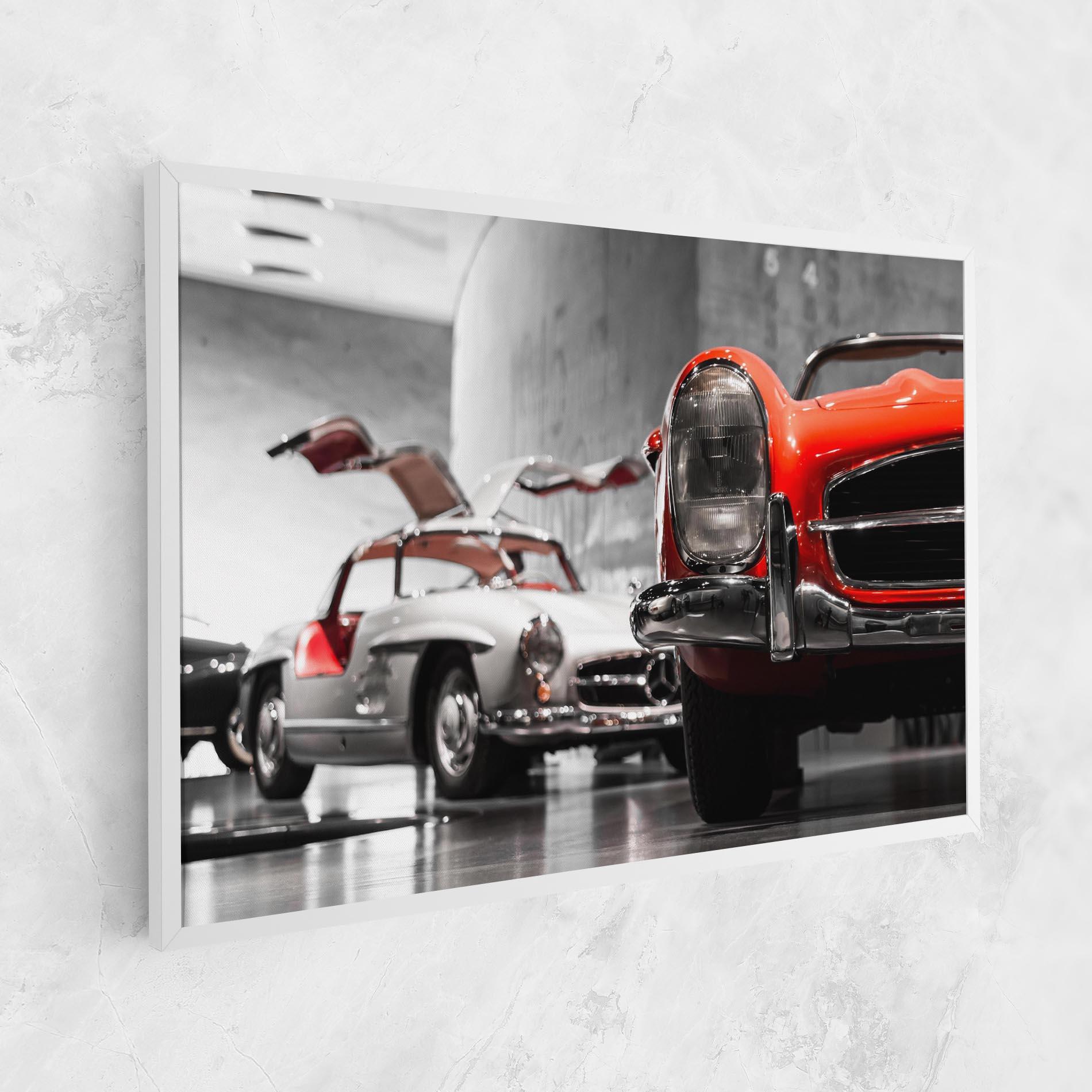 Leinwandbild Vintage Red White mockup 1