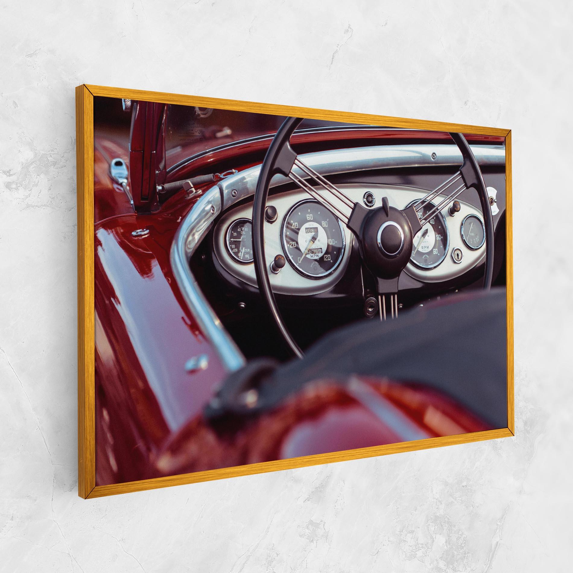 Leinwandbild Classic Red Car mockup 1