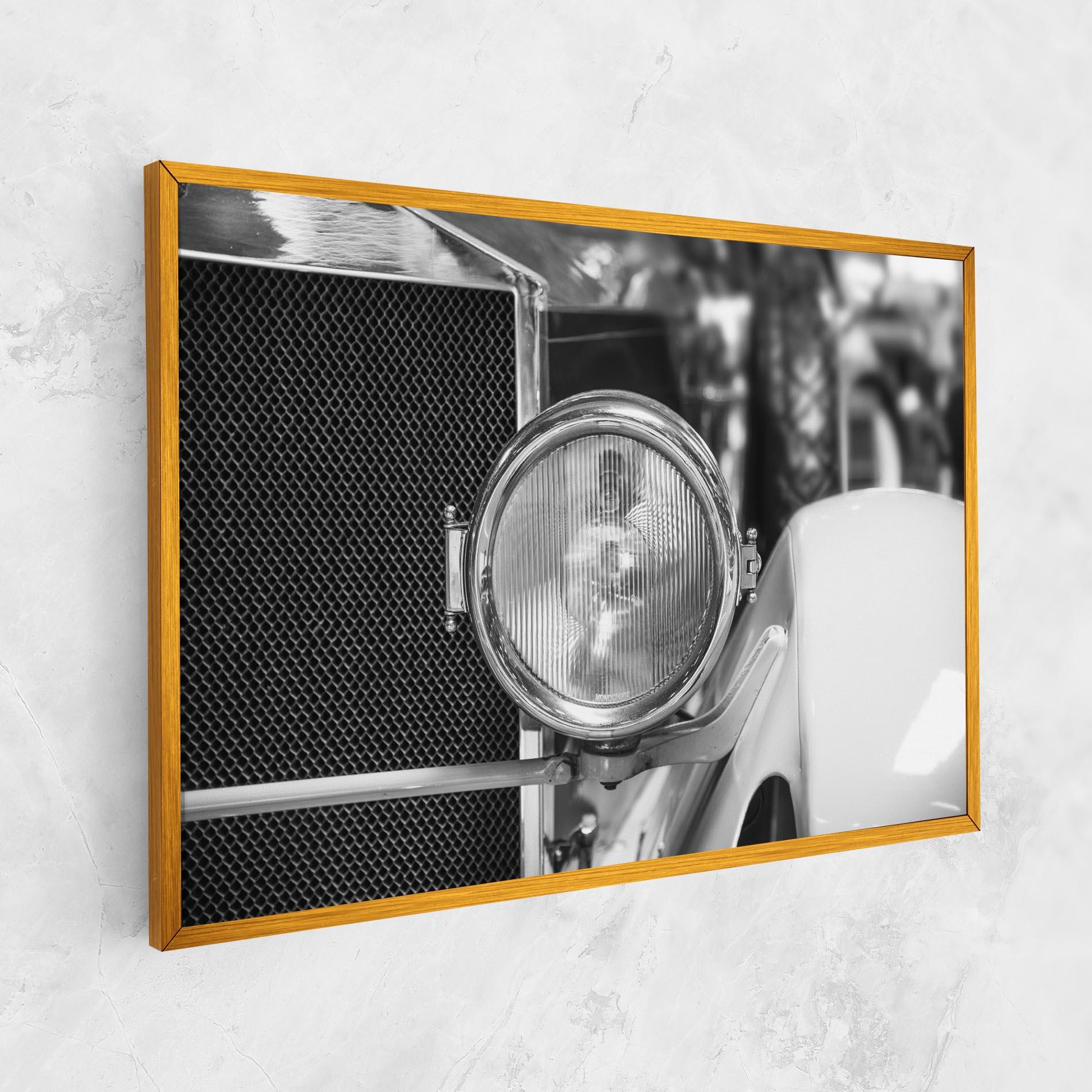 Leinwandbild Closeup Grey Car mockup 1