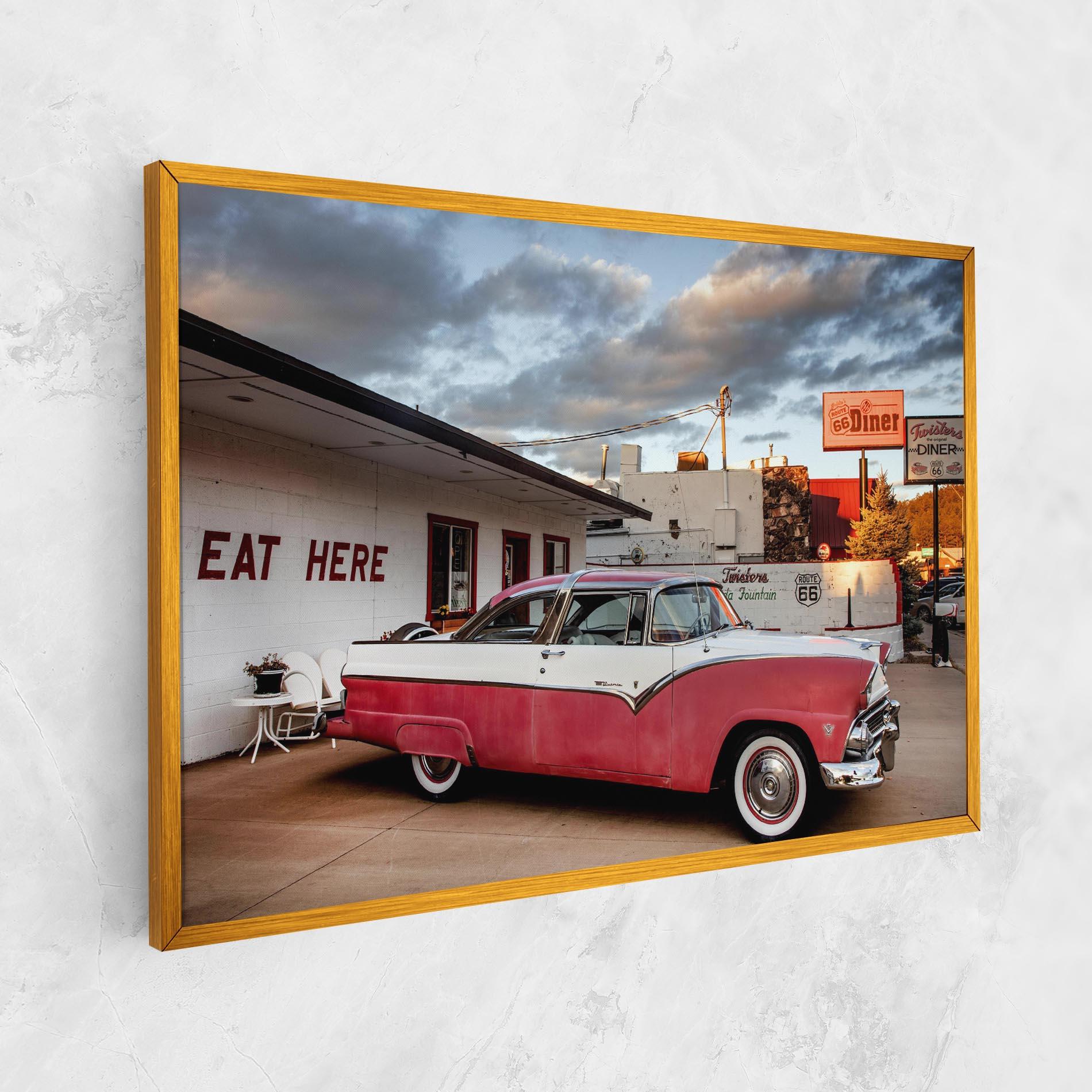 Leinwandbild Cloud Old Car mockup 1