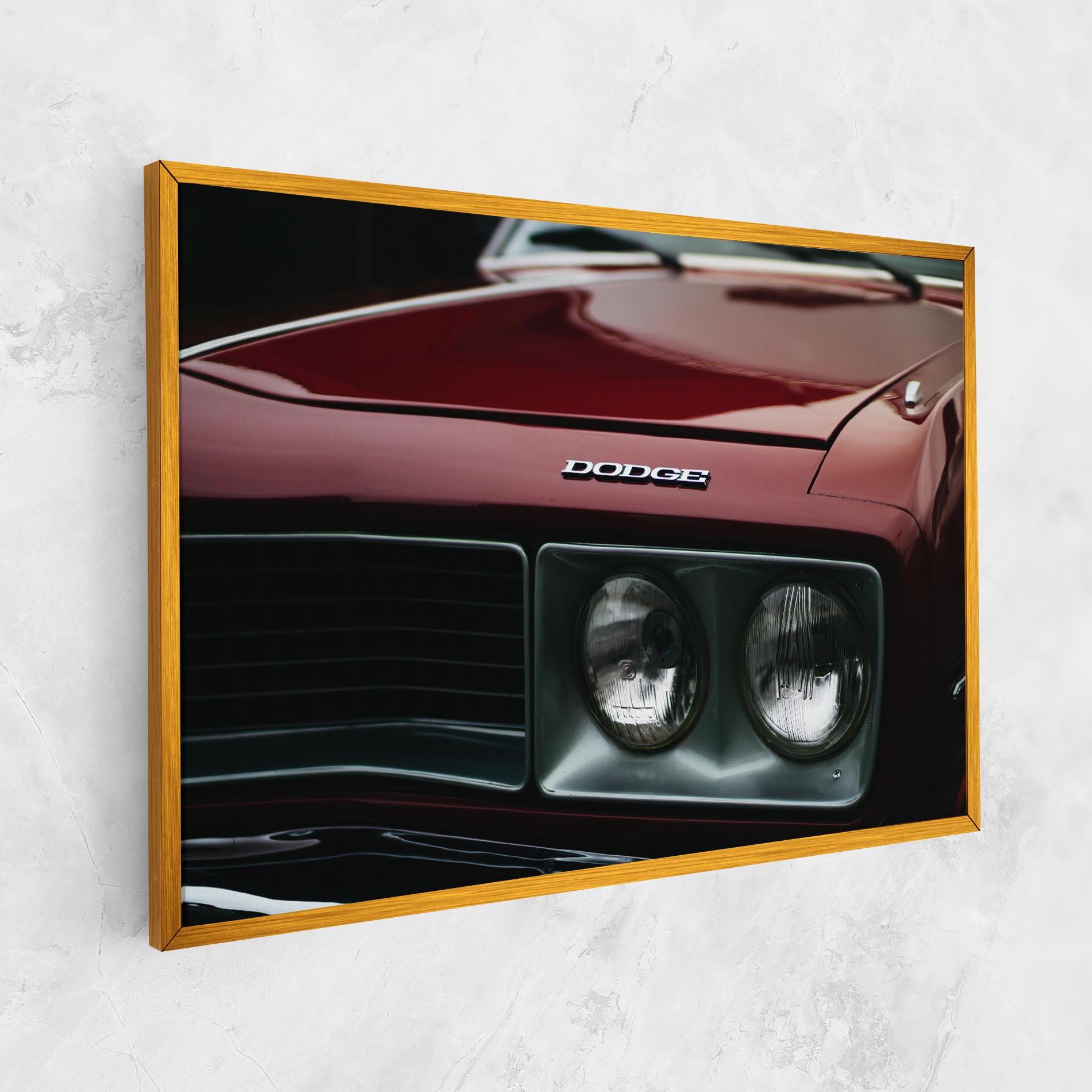 Leinwandbild Dark Red Car mockup 1