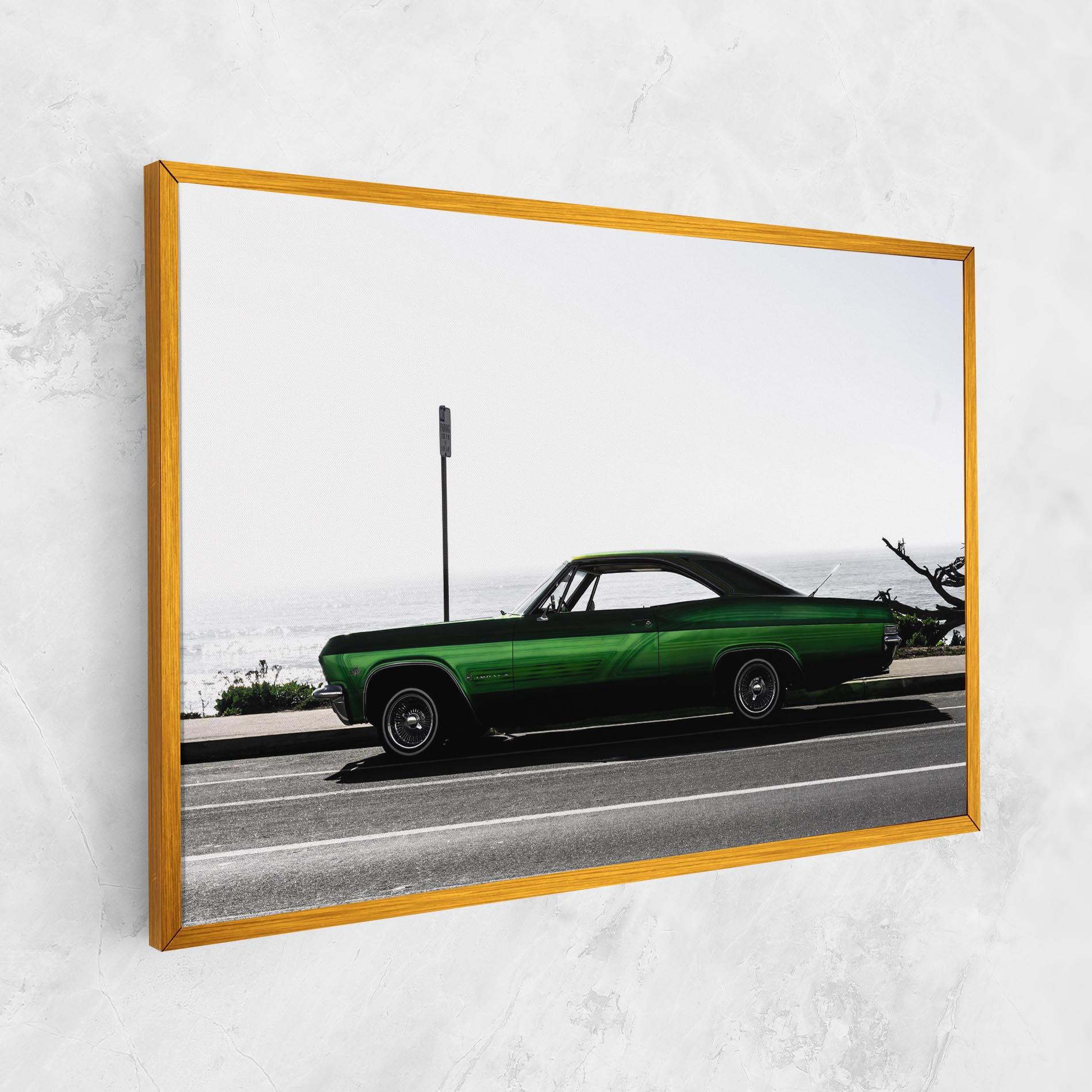Leinwandbild Nice Green Car mockup 1