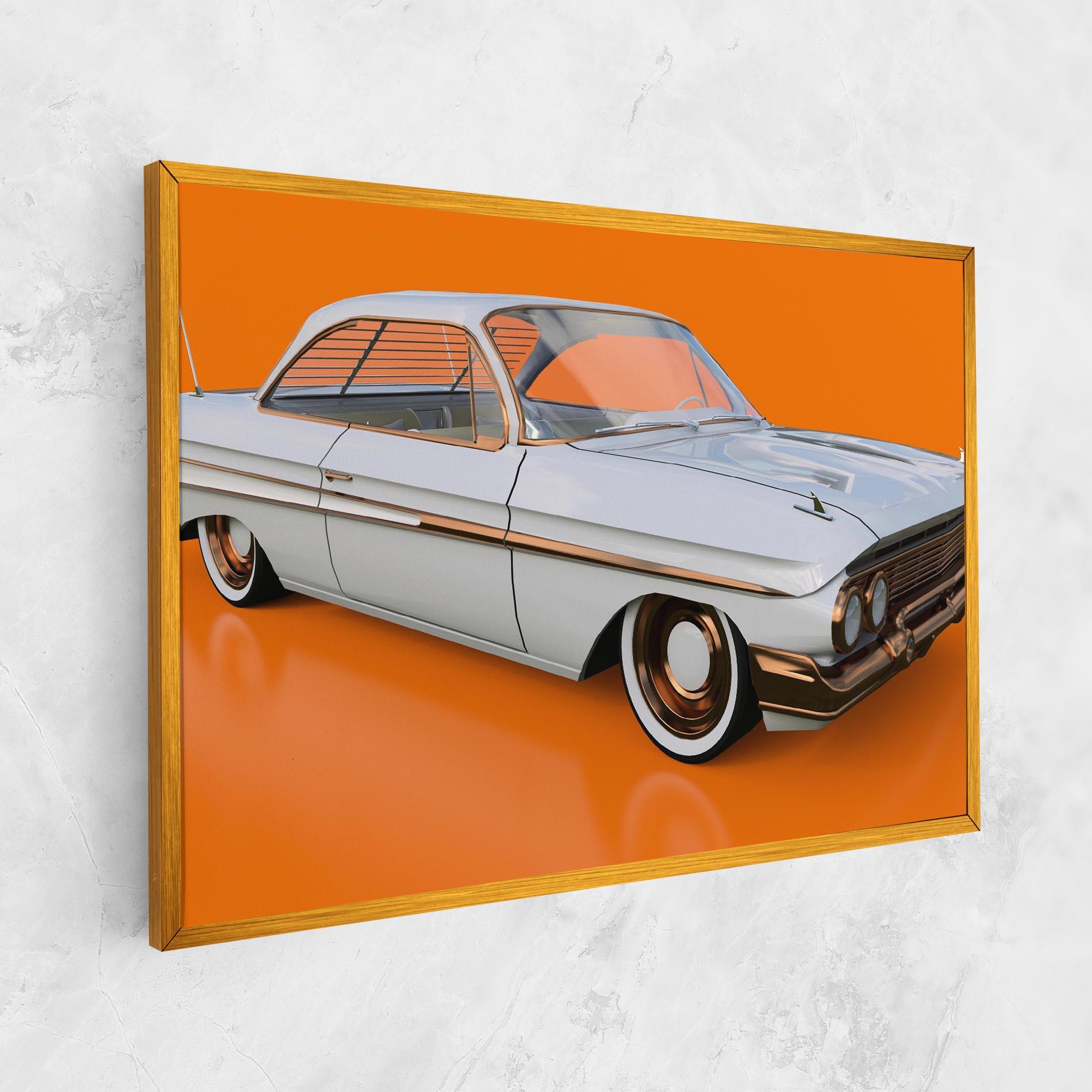 Leinwandbild Old American Car mockup 1