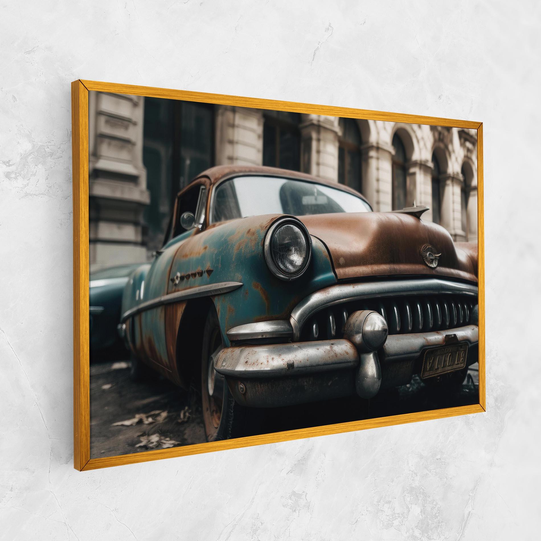 Leinwandbild Old Brown Car mockup 1