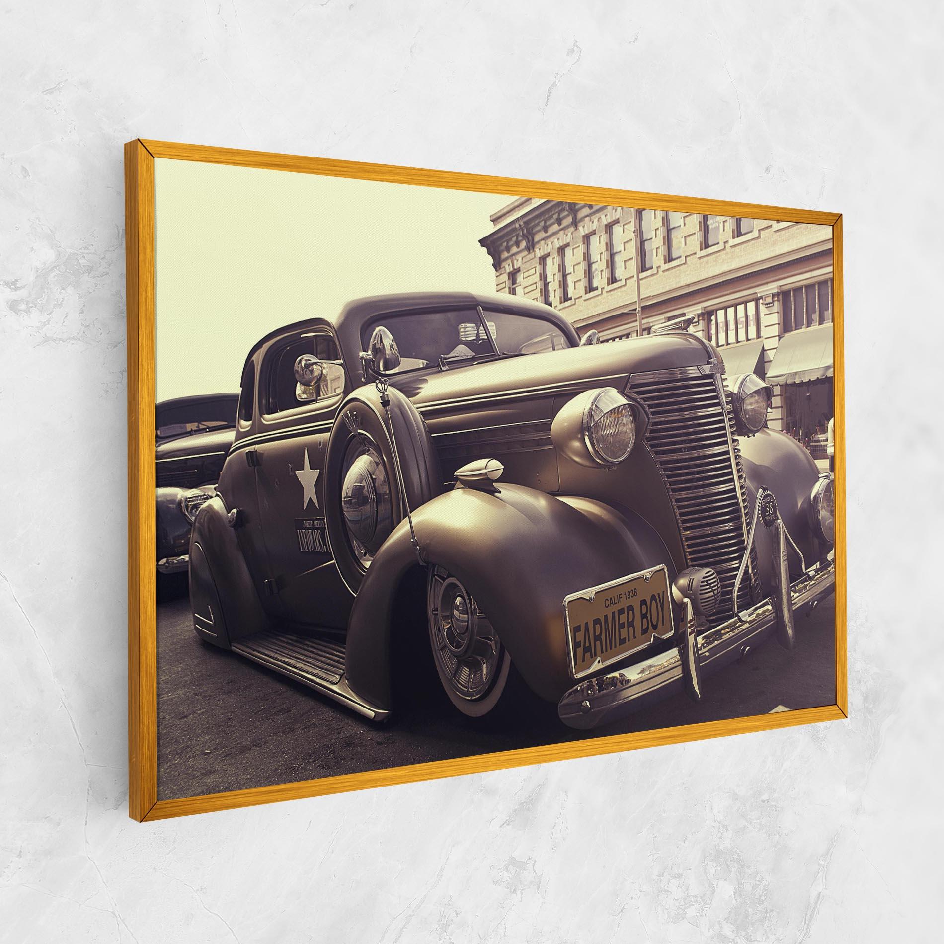 Leinwandbild Old Classic Car mockup 1