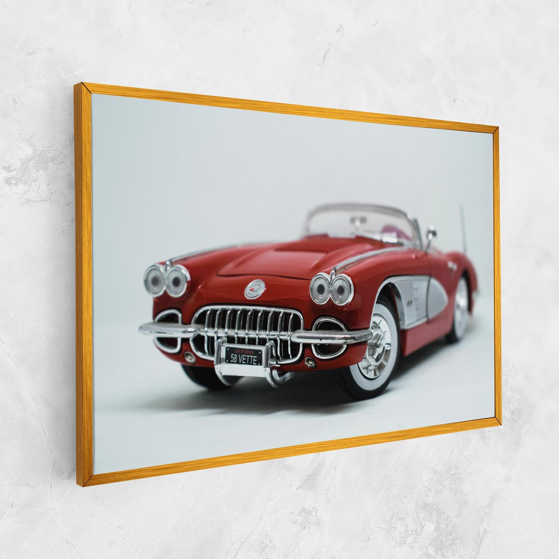 Vintage Red Car mockup 1