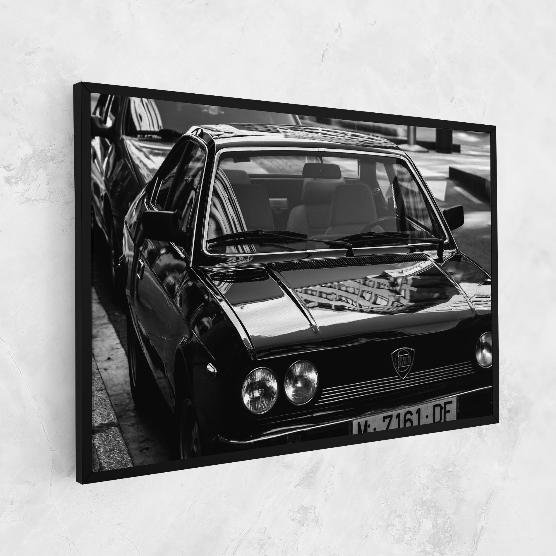 Leinwandbild Black Shiny Car mockup 1