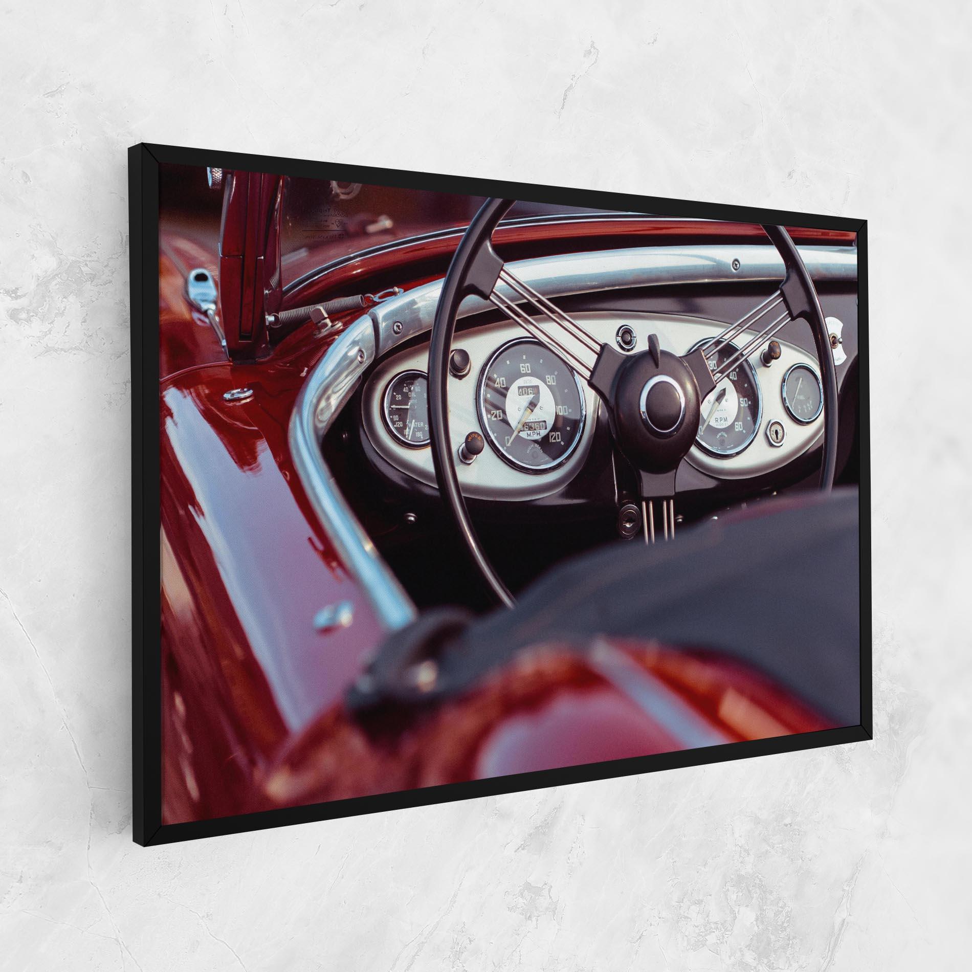 Leinwandbild Classic Red Car mockup 1