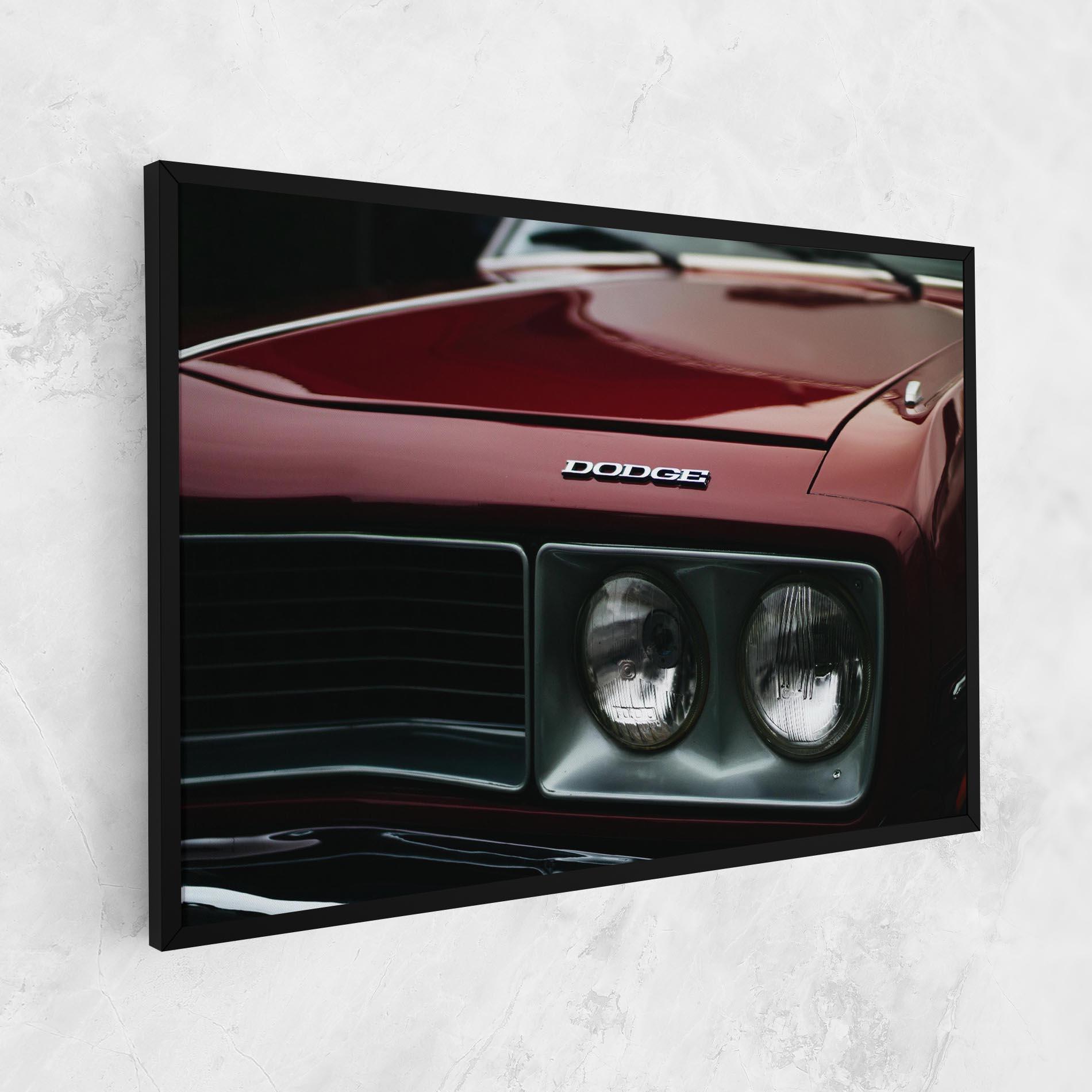 Leinwandbild Dark Red Car mockup 1