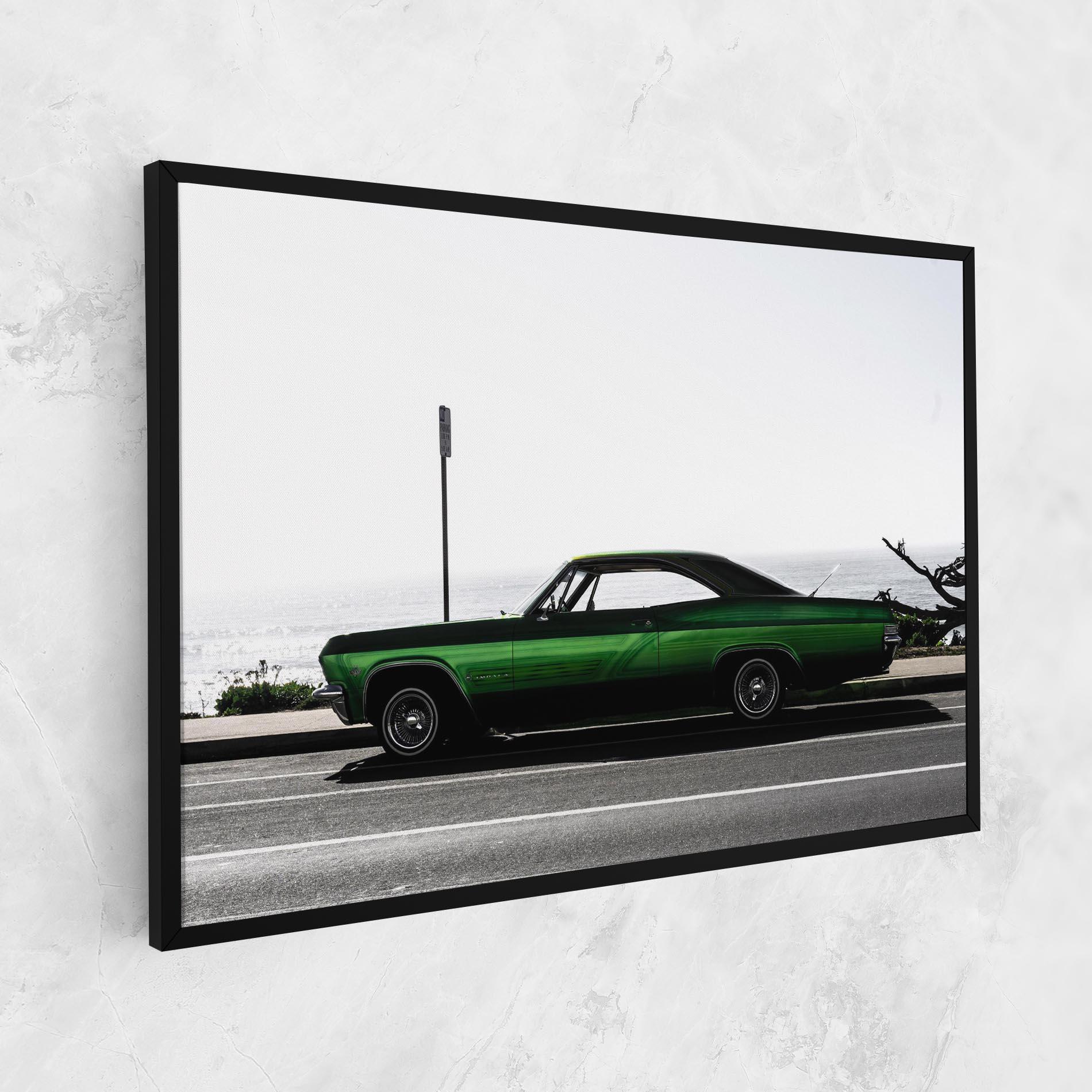 Leinwandbild Nice Green Car mockup 1