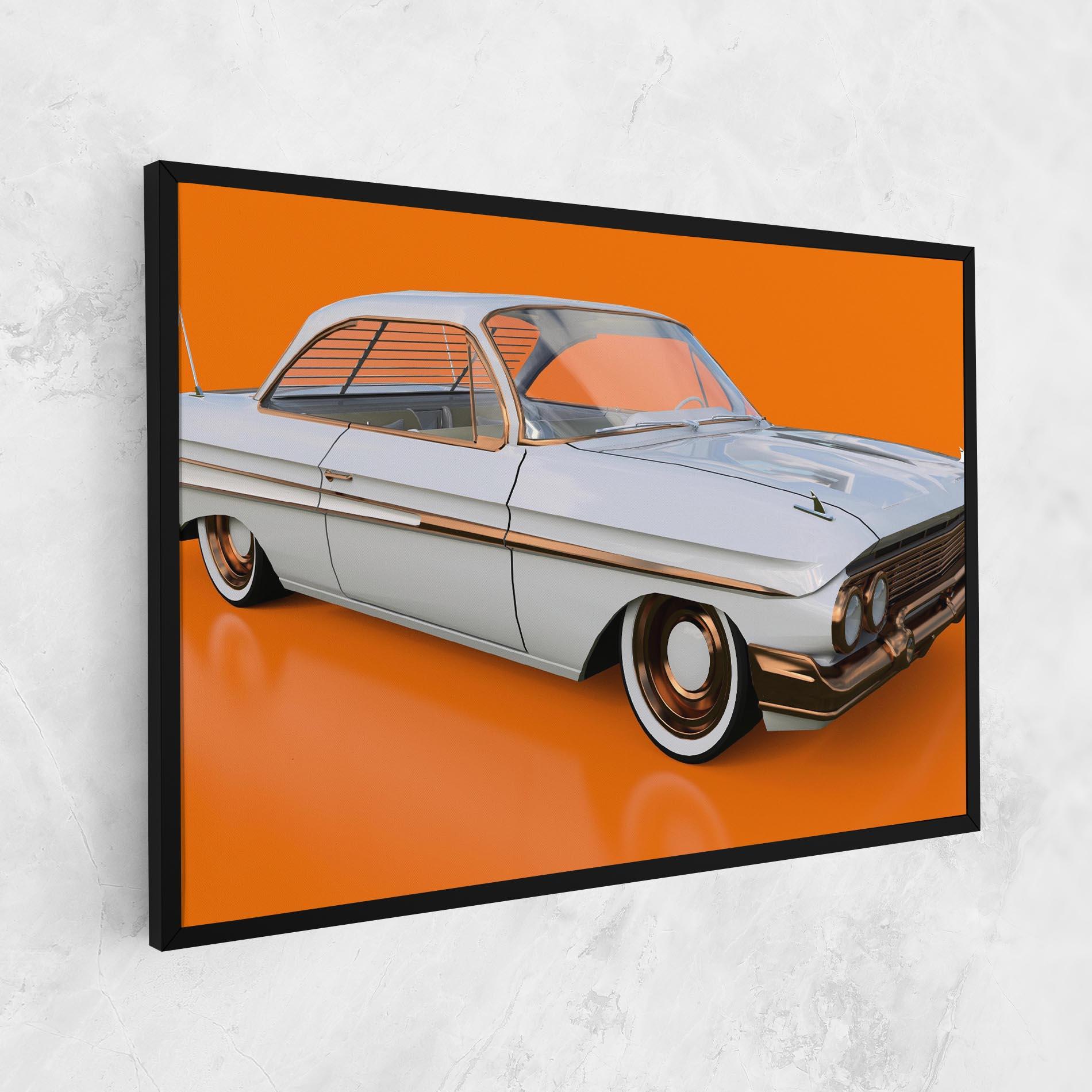 Leinwandbild Old American Car mockup 1