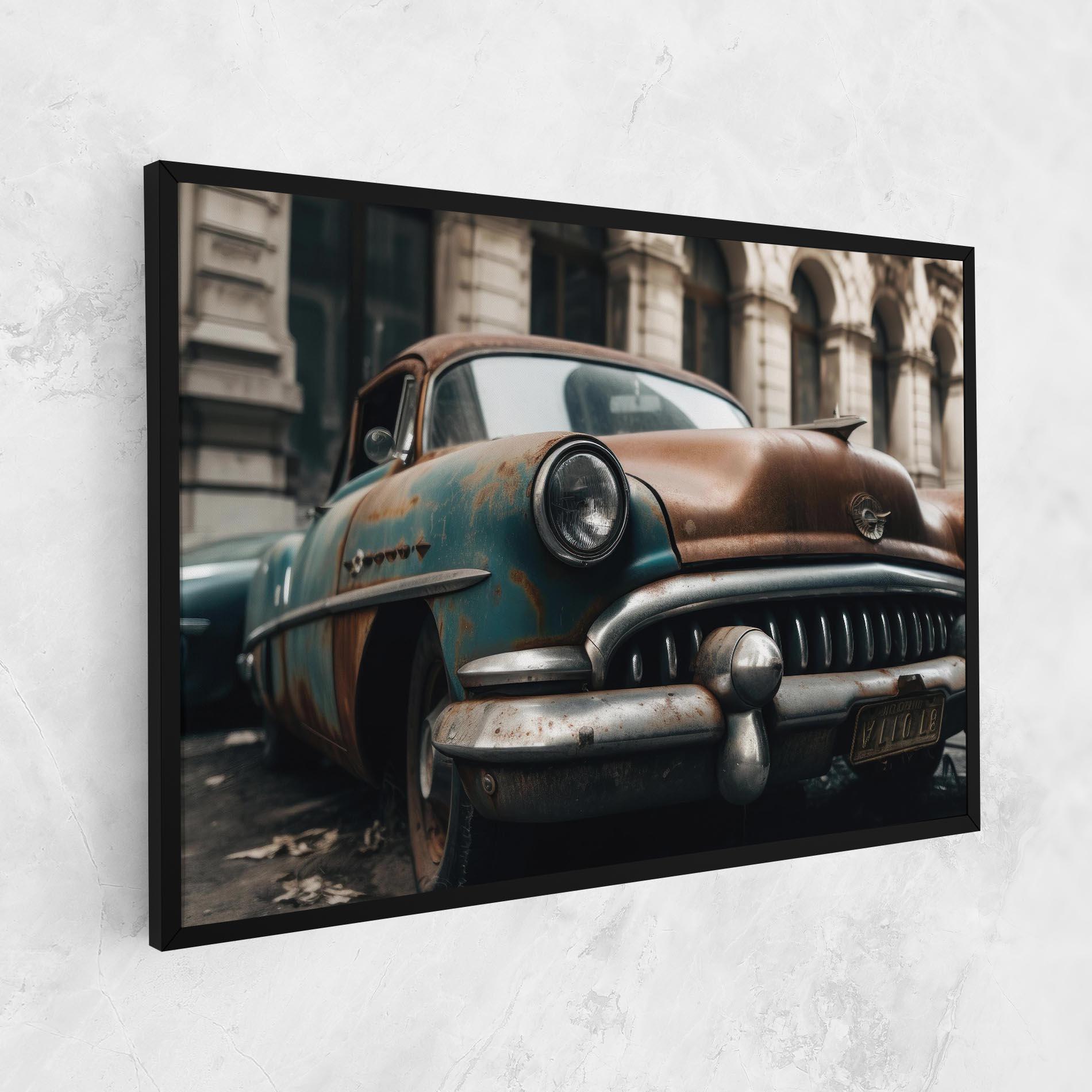 Leinwandbild Old Brown Car mockup 1