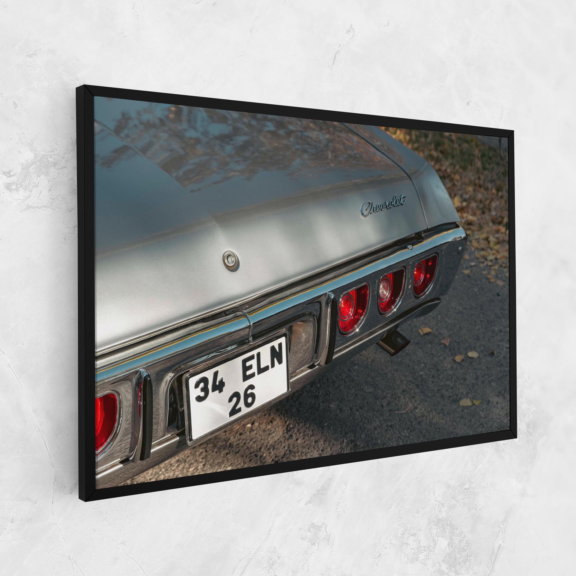Leinwandbild Old Grey Car mockup 1