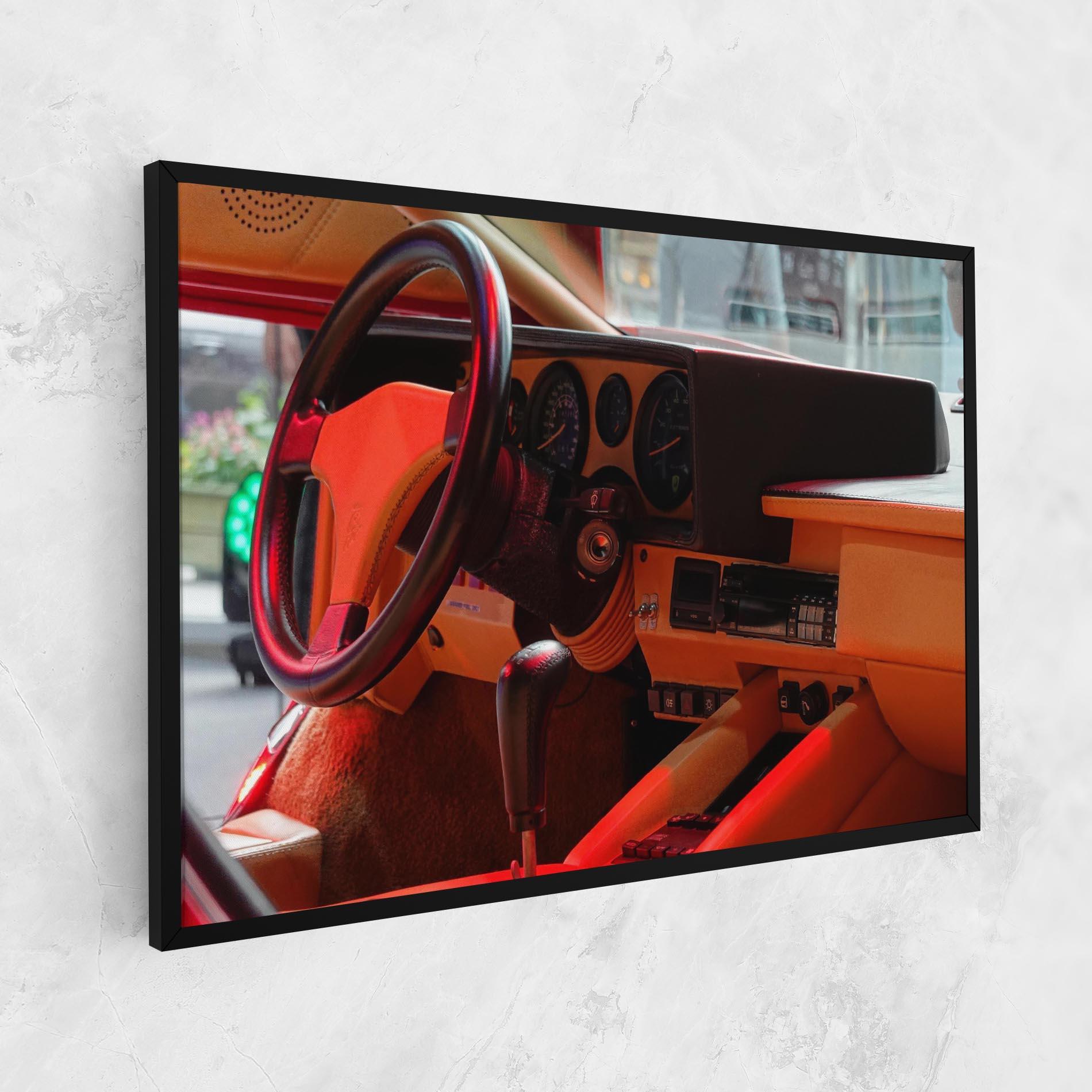 Leinwandbild Orange Black Car mockup 1