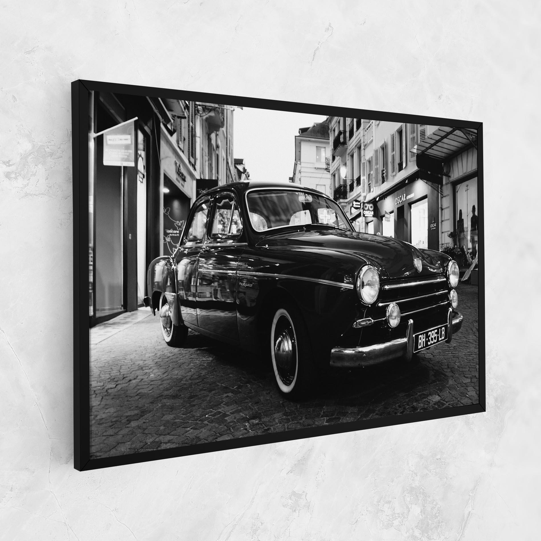 Leinwandbild Pretty Black Car mockup 1