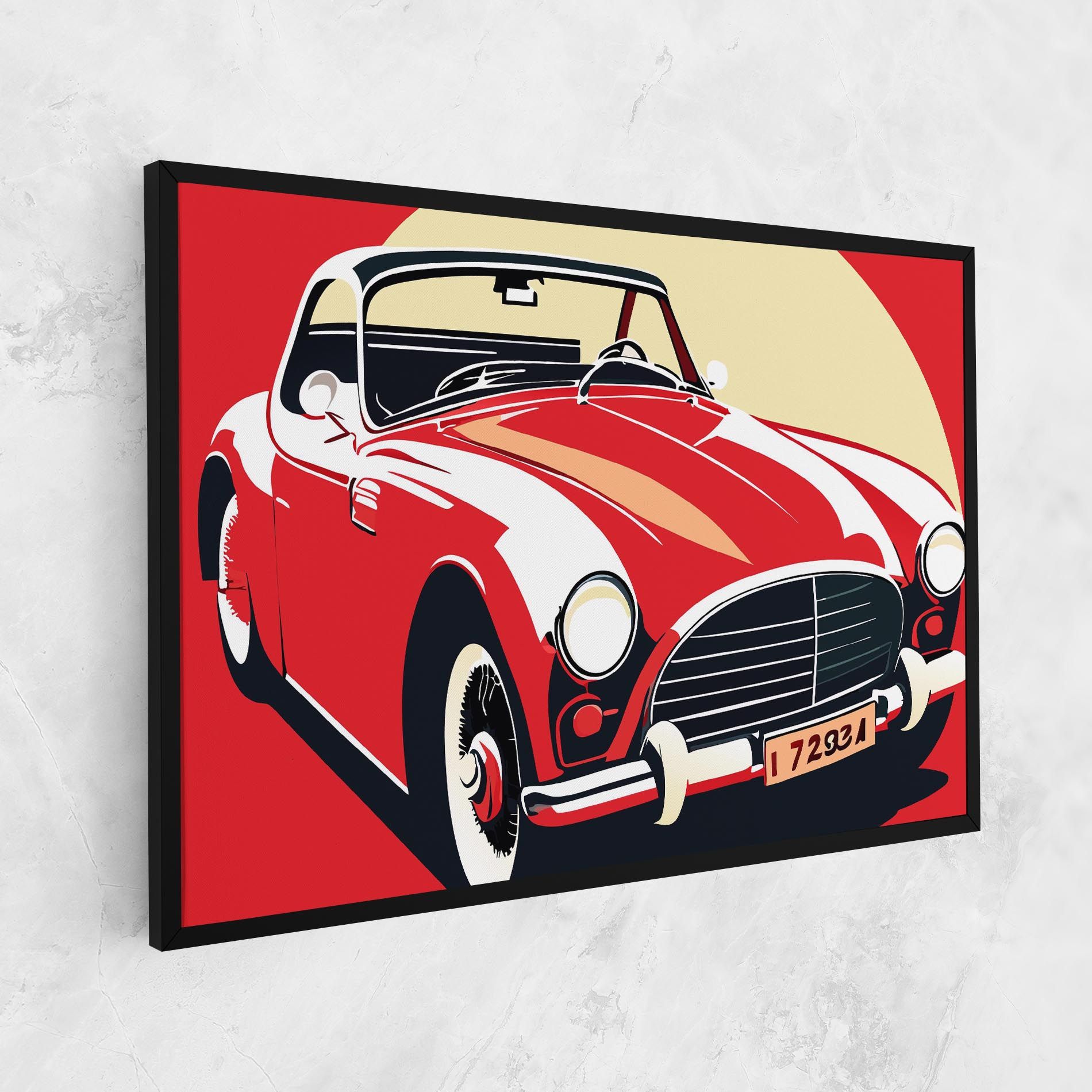 Red Vintage Car mockup 1