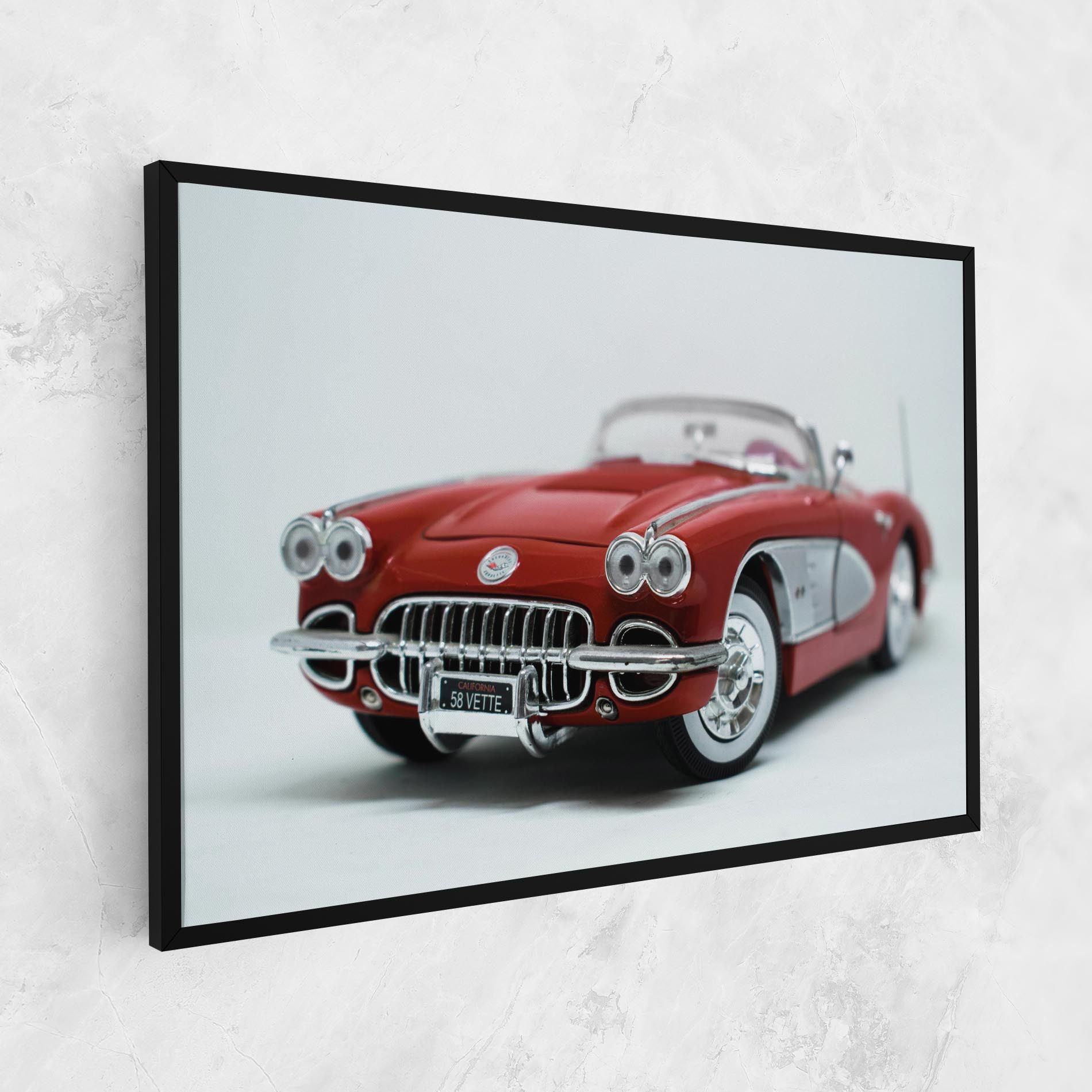 Vintage Red Car mockup 1
