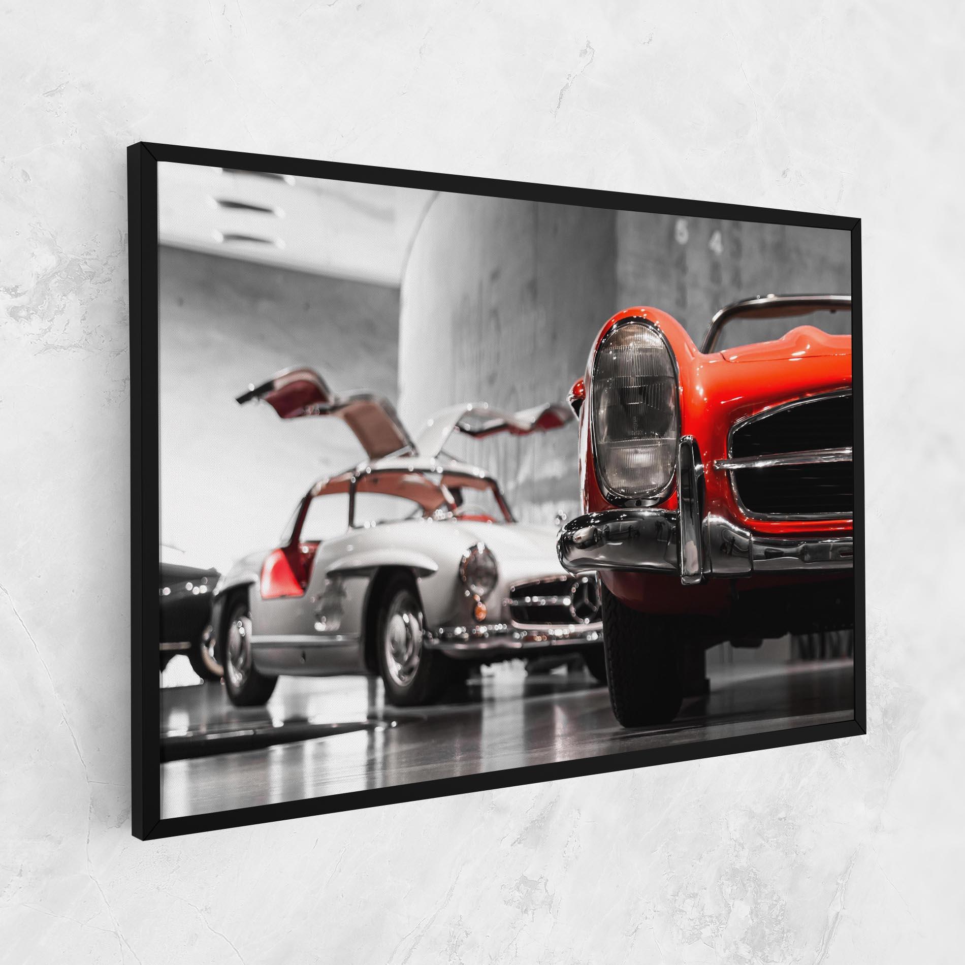 Leinwandbild Vintage Red White mockup 1