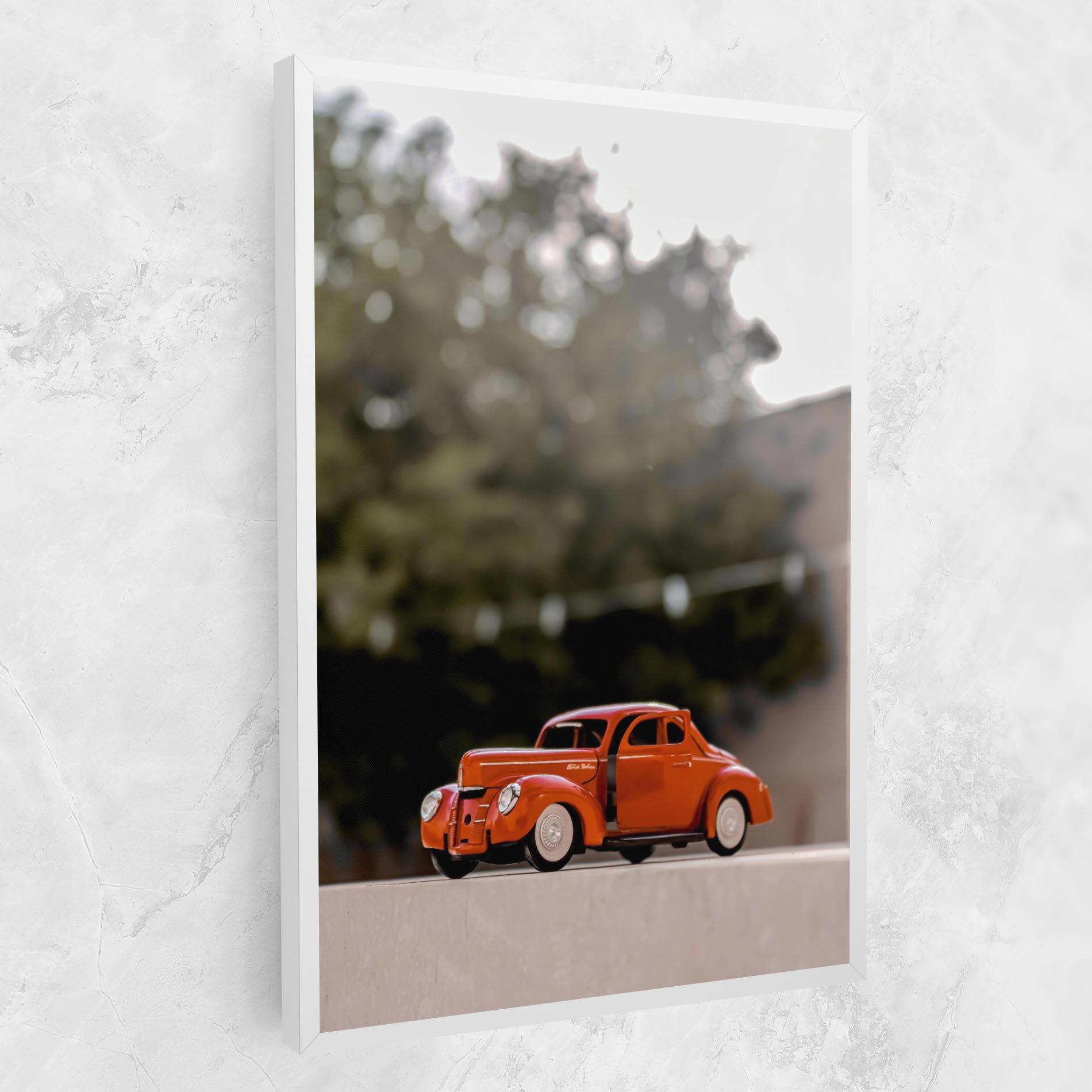 Leinwandbild Orange Toy Car mockup 1