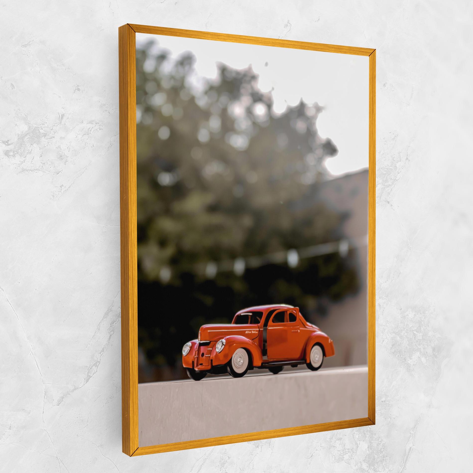 Leinwandbild Orange Toy Car mockup 1