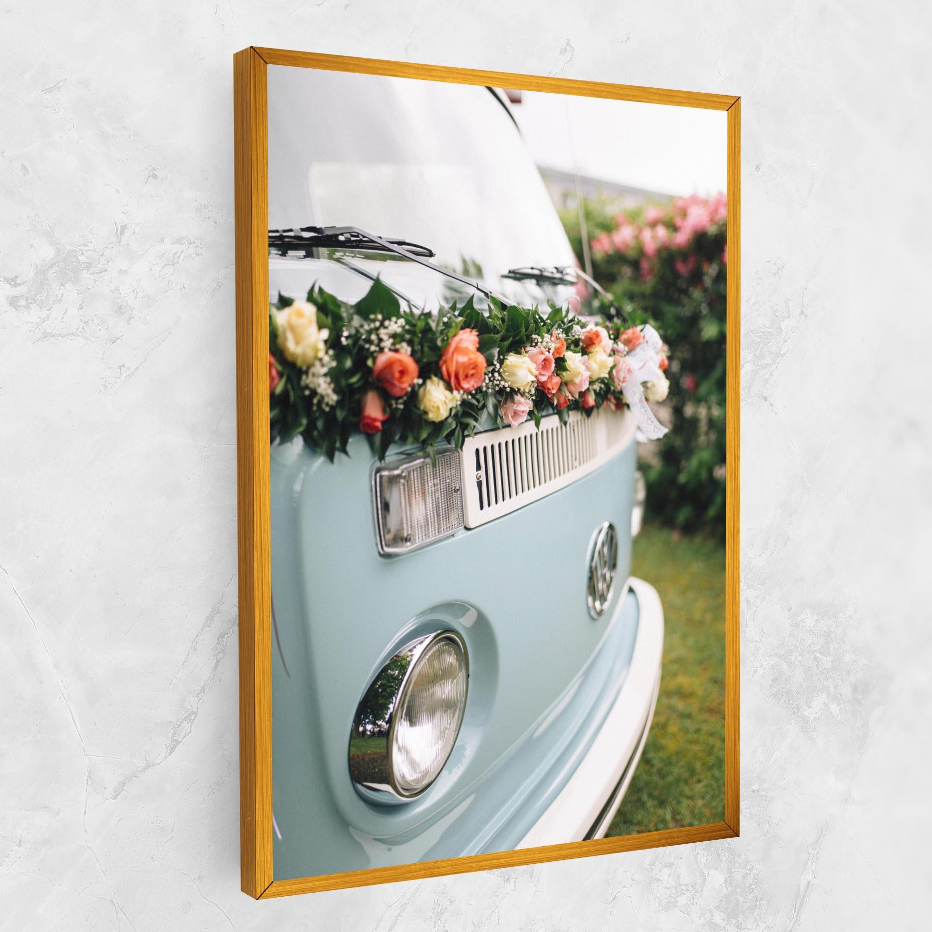 Leinwandbild Vintage Rose Van mockup 1