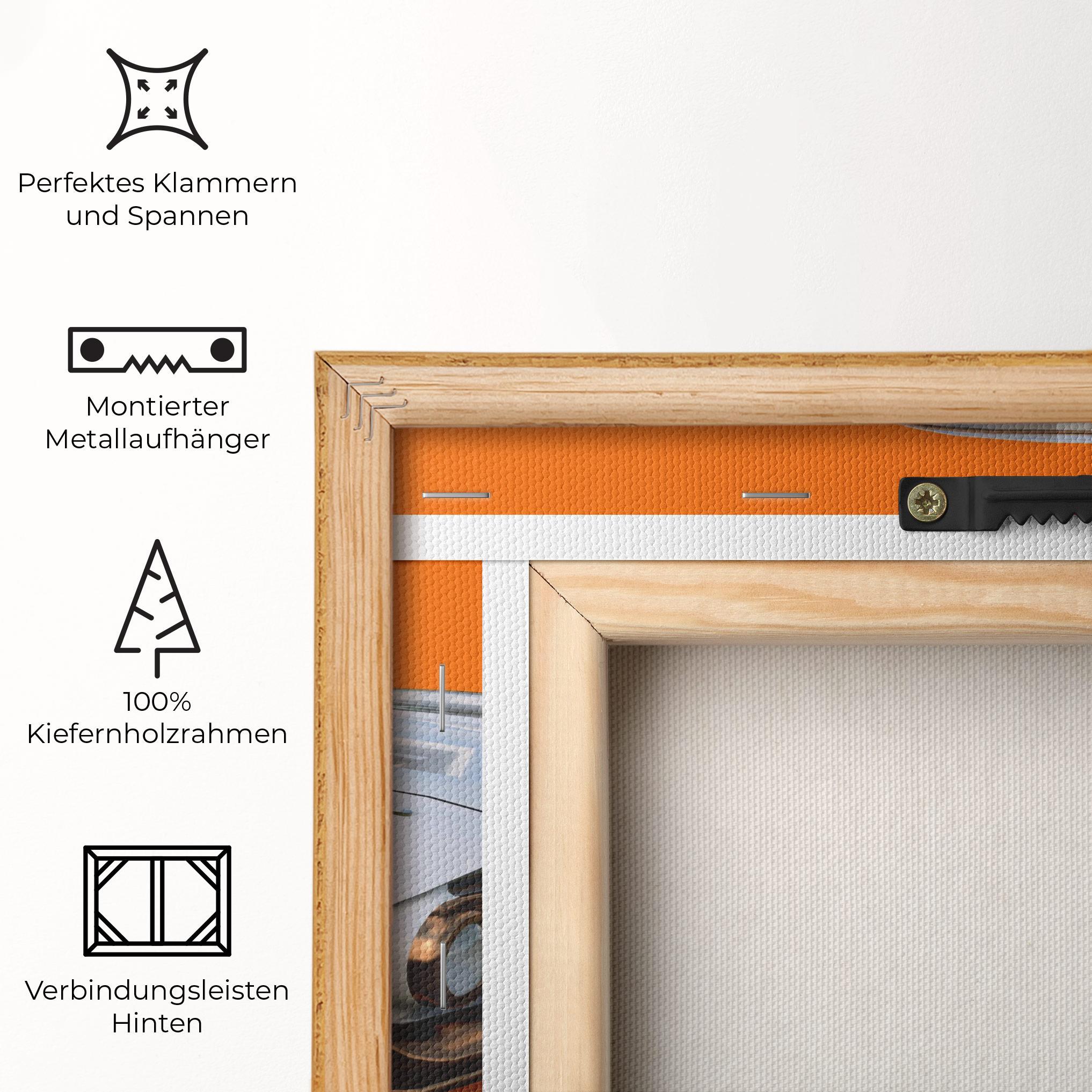 Leinwandbild Old American Car mockup 5