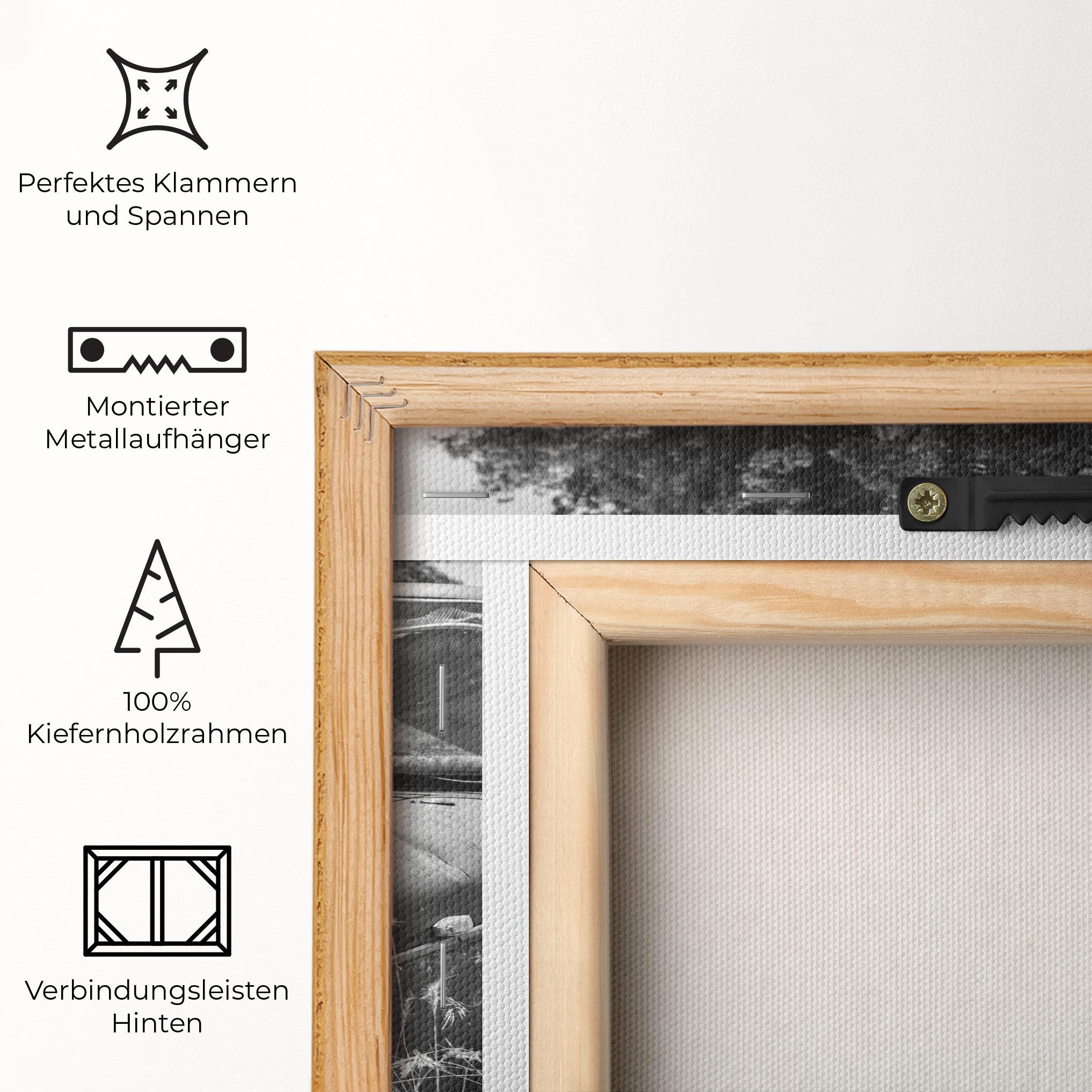 Leinwandbild Old Field Car mockup 5