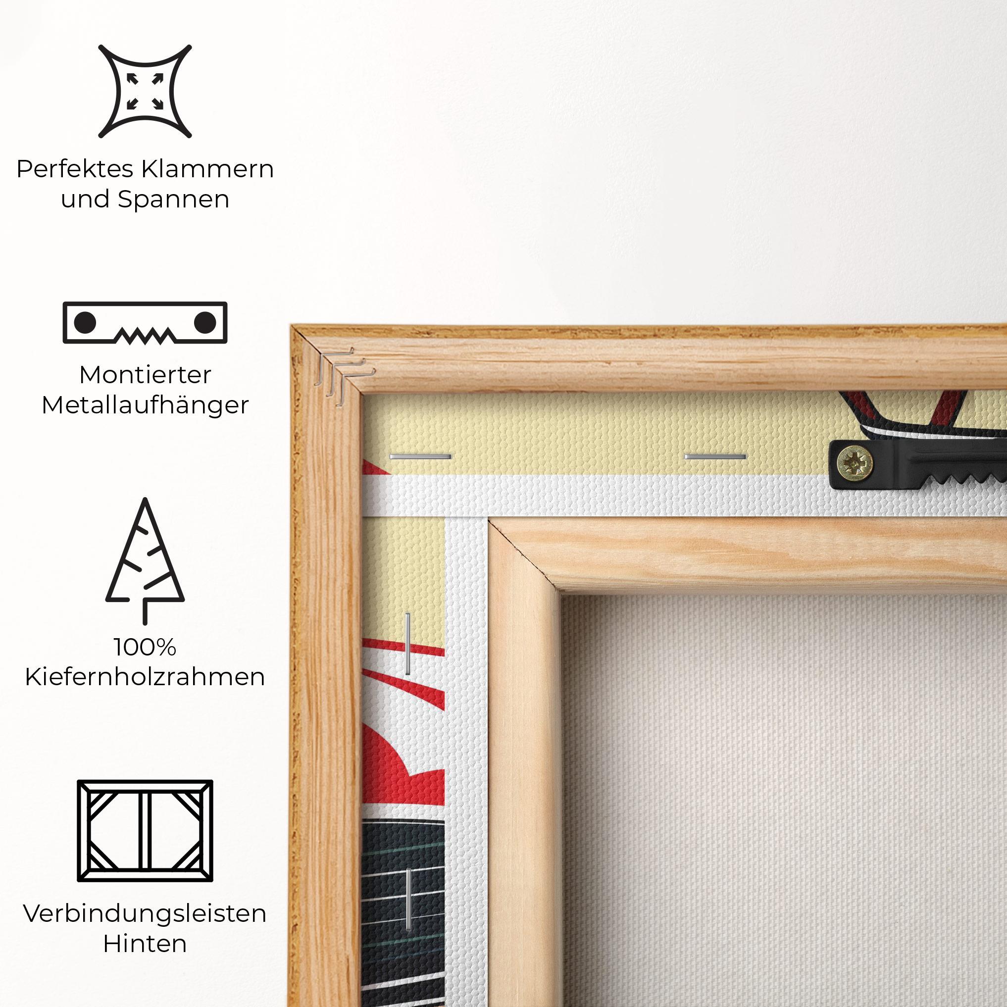 Leinwandbild Red Vintage Car mockup 5