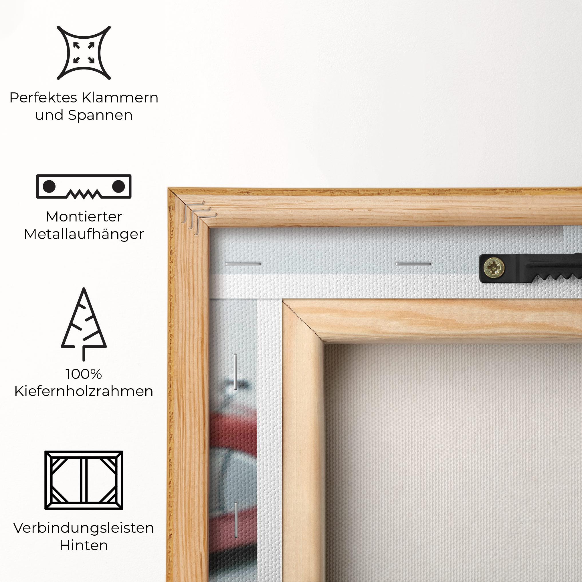 Leinwandbild Vintage Red Car mockup 5