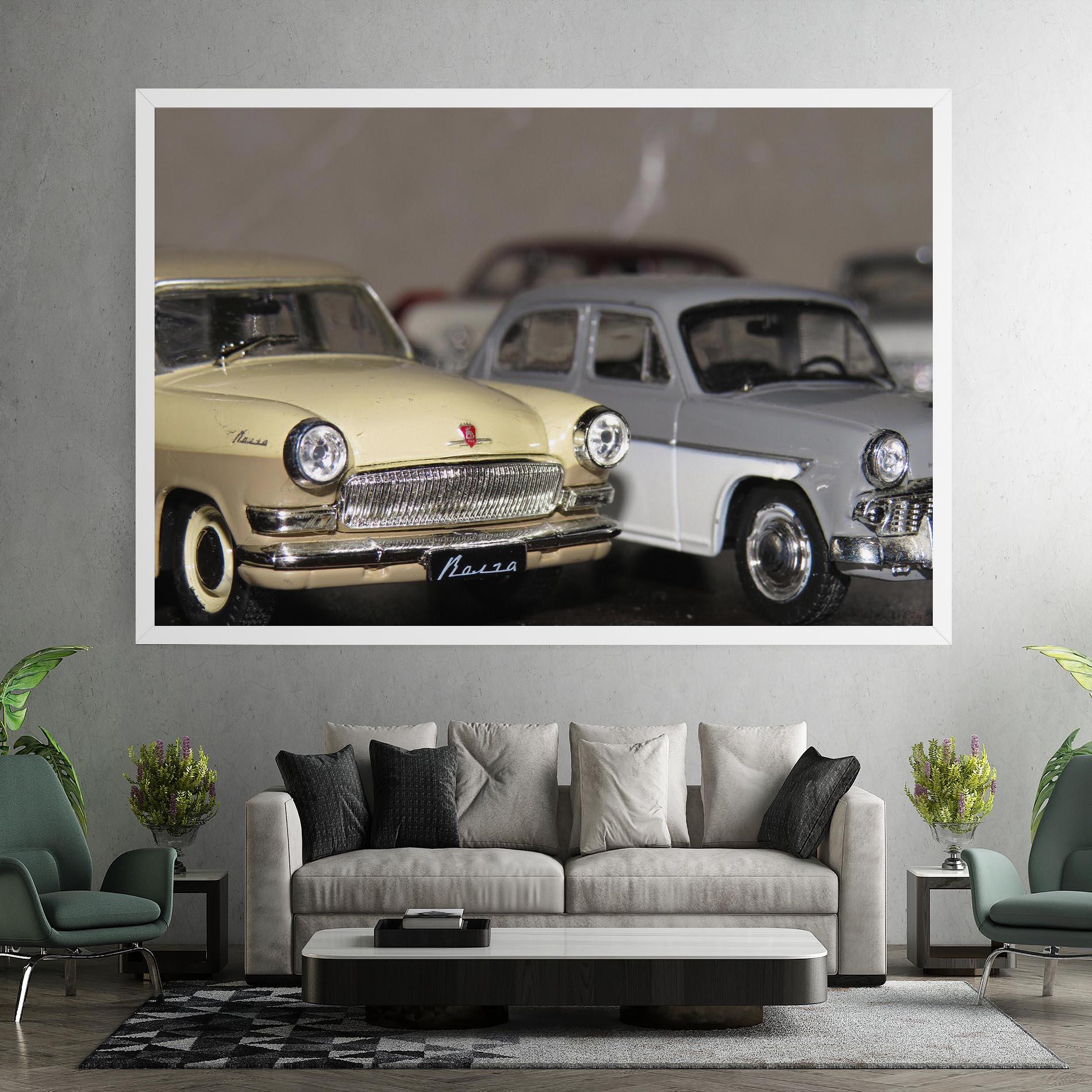 Leinwandbild Cream Grey Car mockup 7