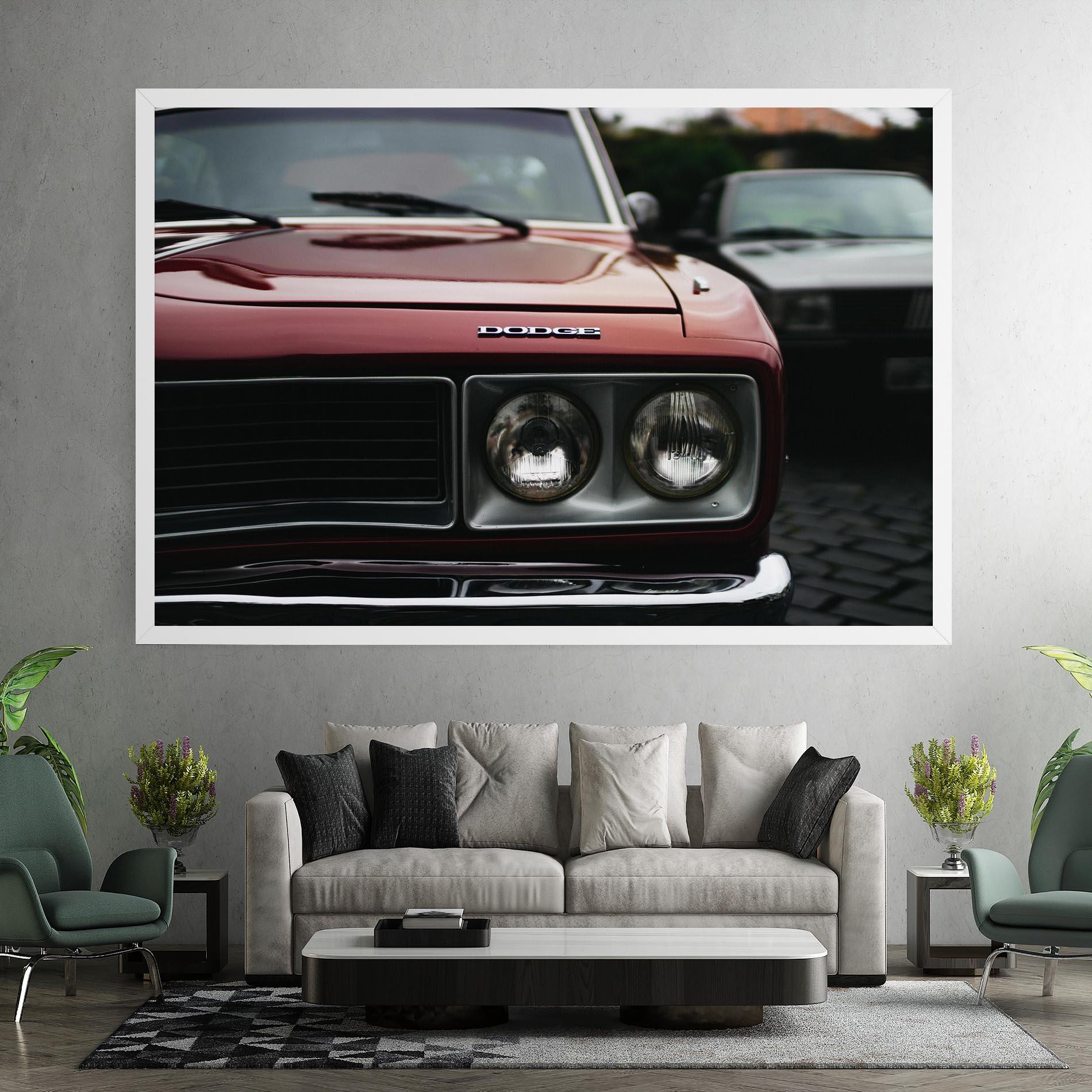 Leinwandbild Dark Vintage Red mockup 7