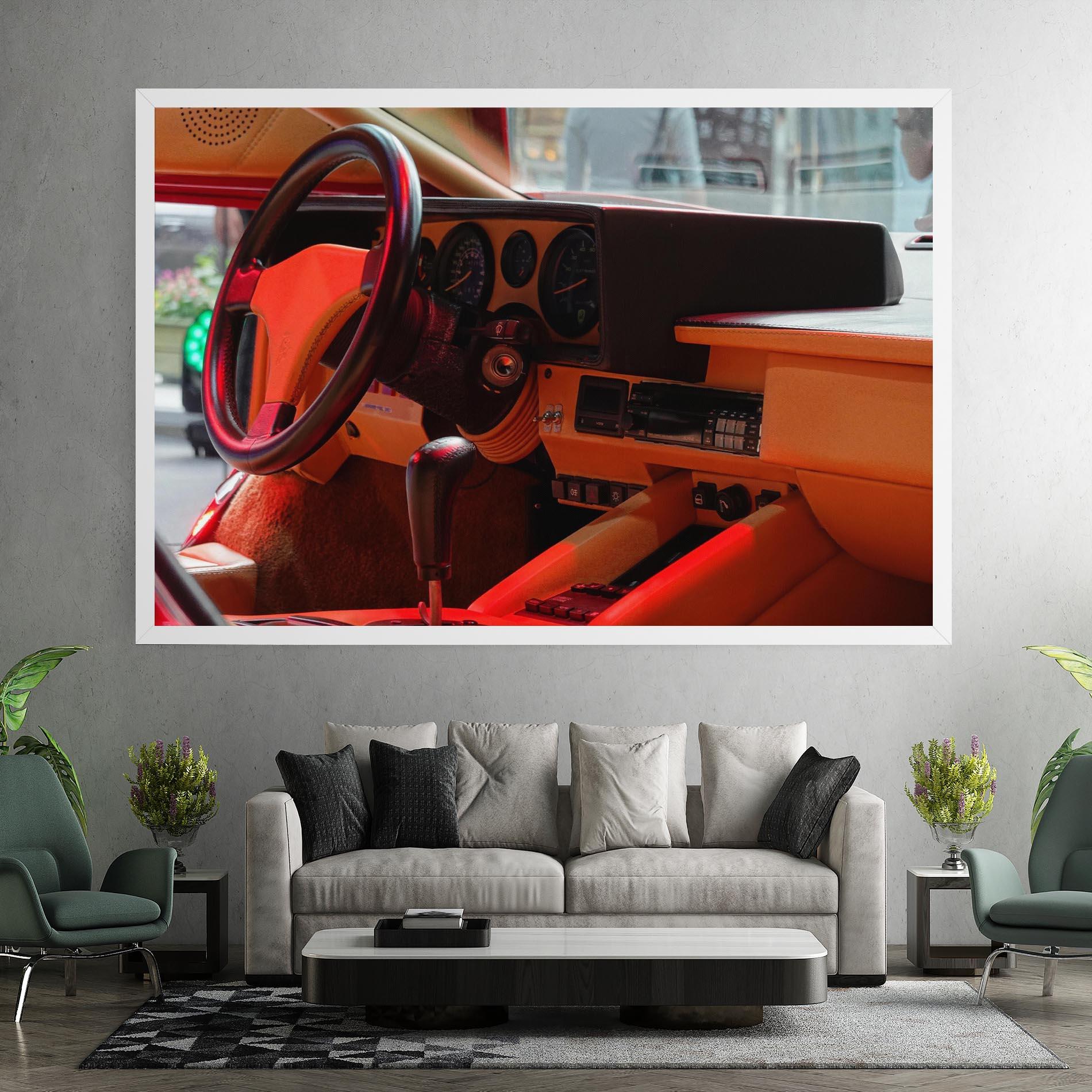 Leinwandbild Orange Black Car mockup 7