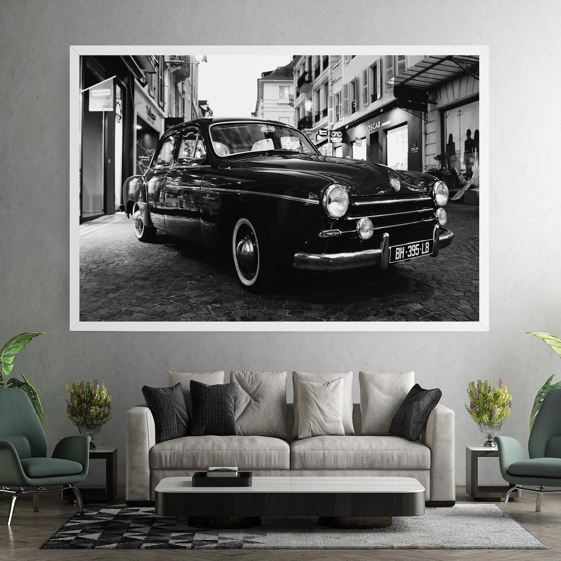 Leinwandbild Pretty Black Car mockup 7
