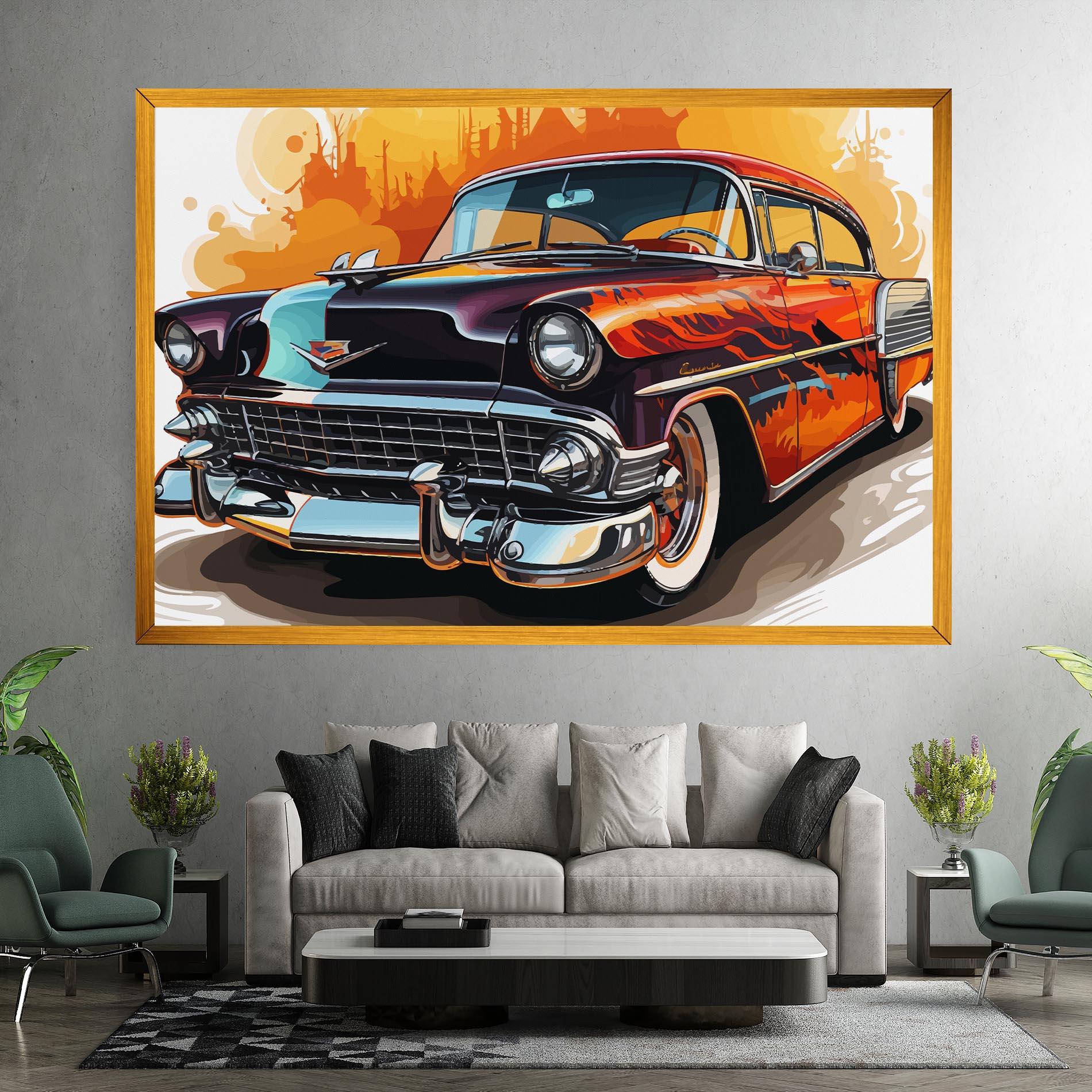 Leinwandbild Cool Vintage Car mockup 7