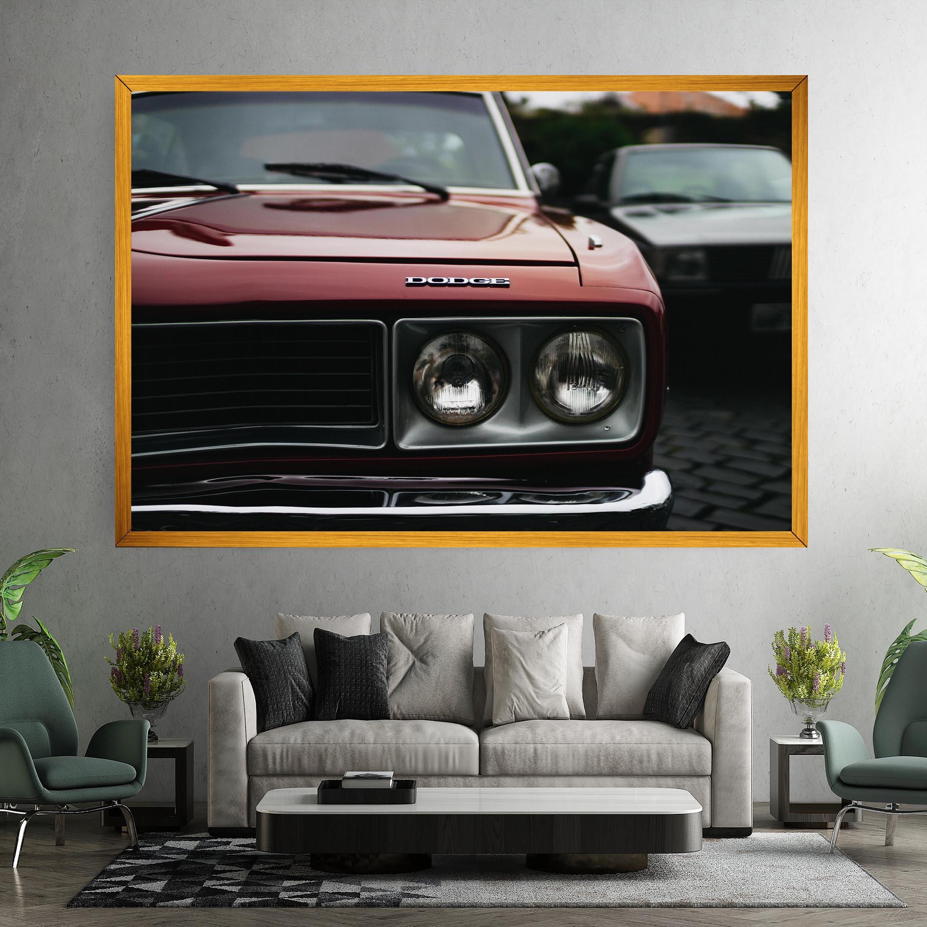 Leinwandbild Dark Vintage Red mockup 7