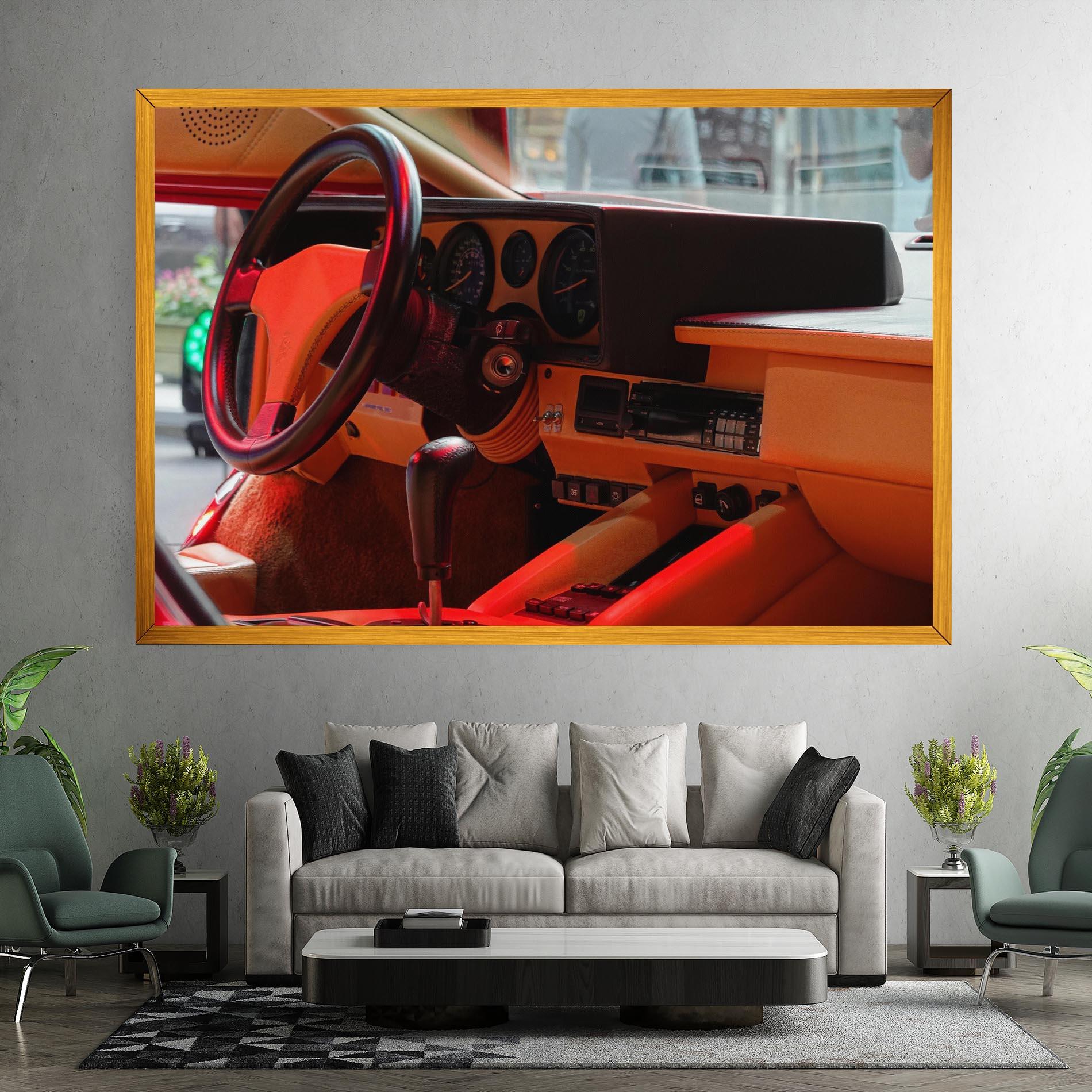 Leinwandbild Orange Black Car mockup 7