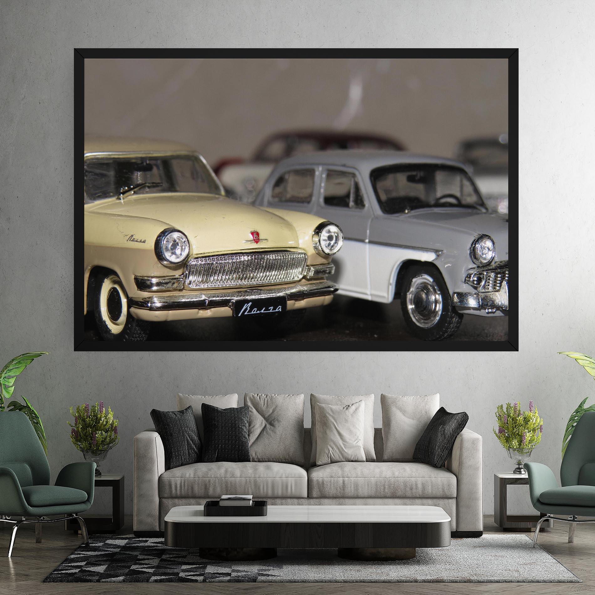 Leinwandbild Cream Grey Car mockup 7