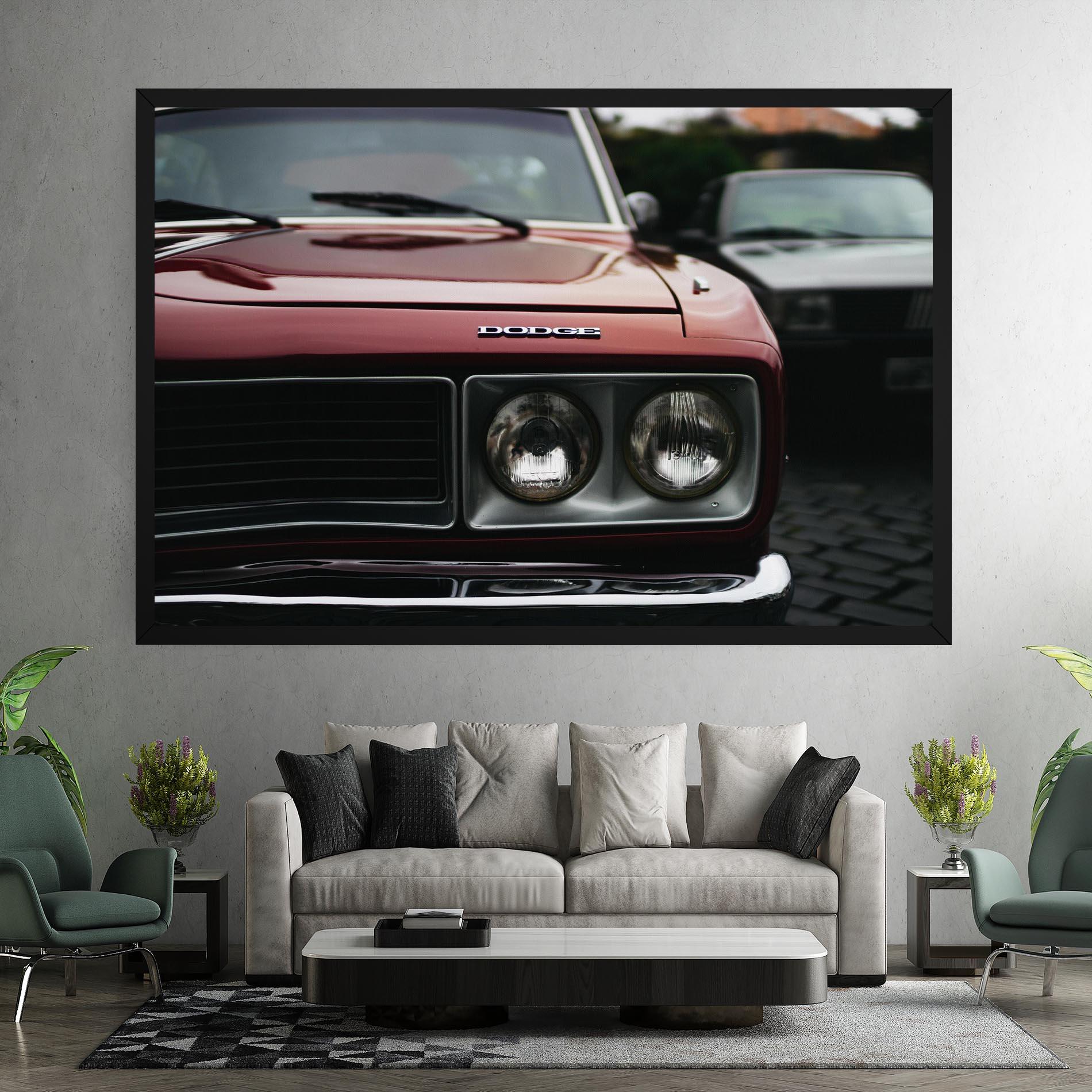 Leinwandbild Dark Vintage Red mockup 7