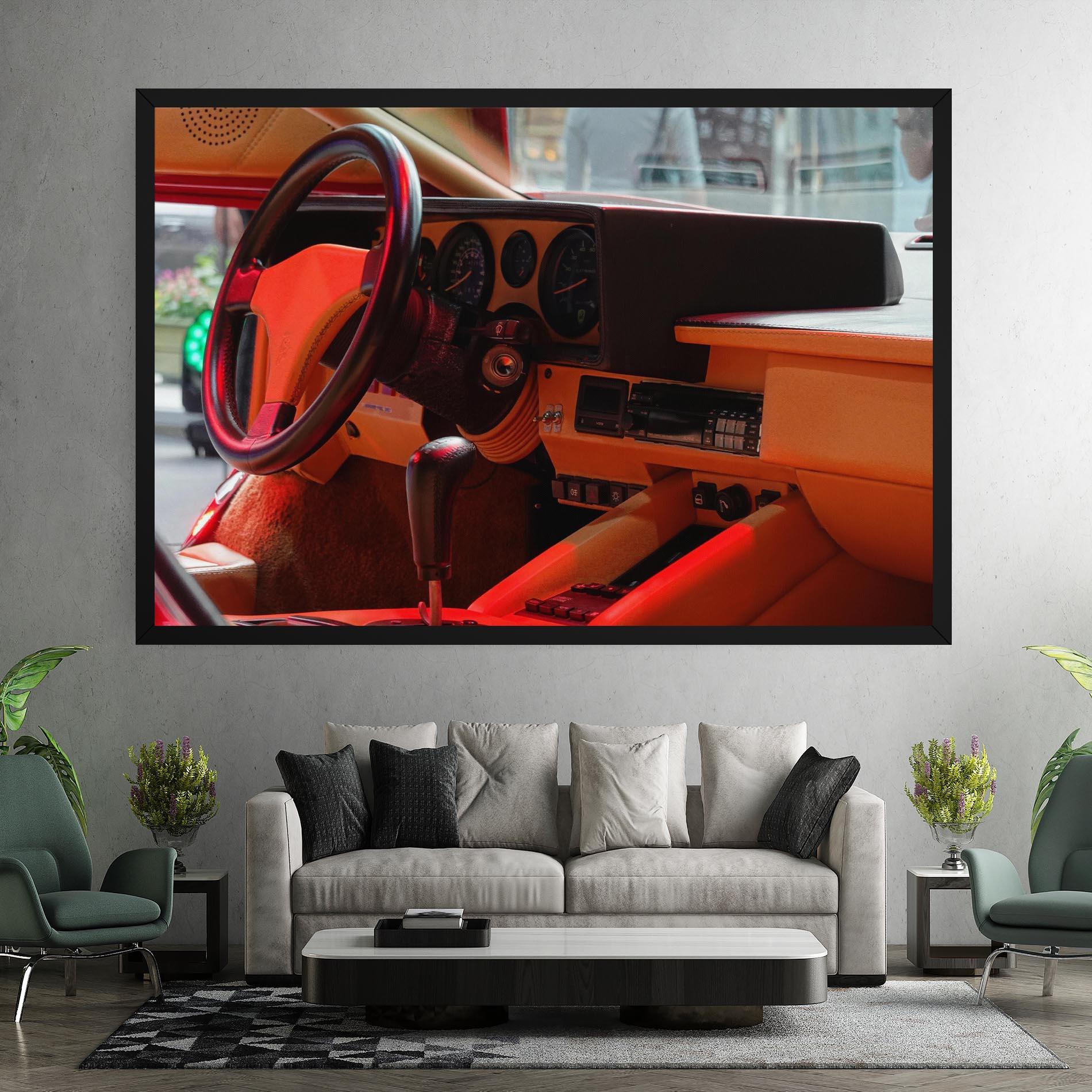 Leinwandbild Orange Black Car mockup 7