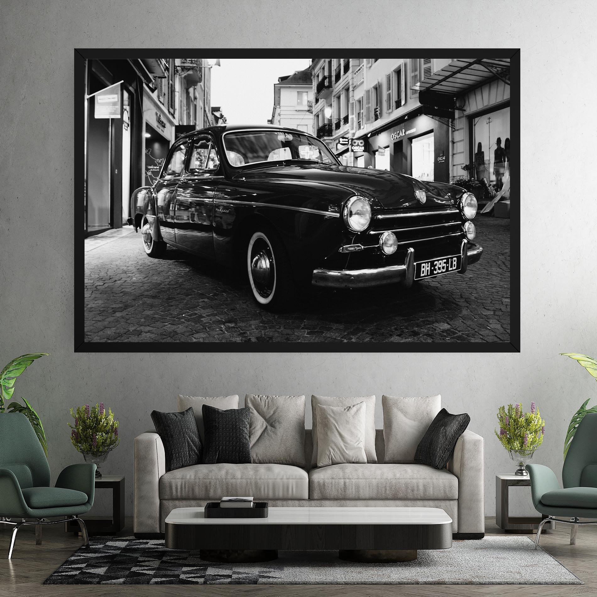 Leinwandbild Pretty Black Car mockup 7