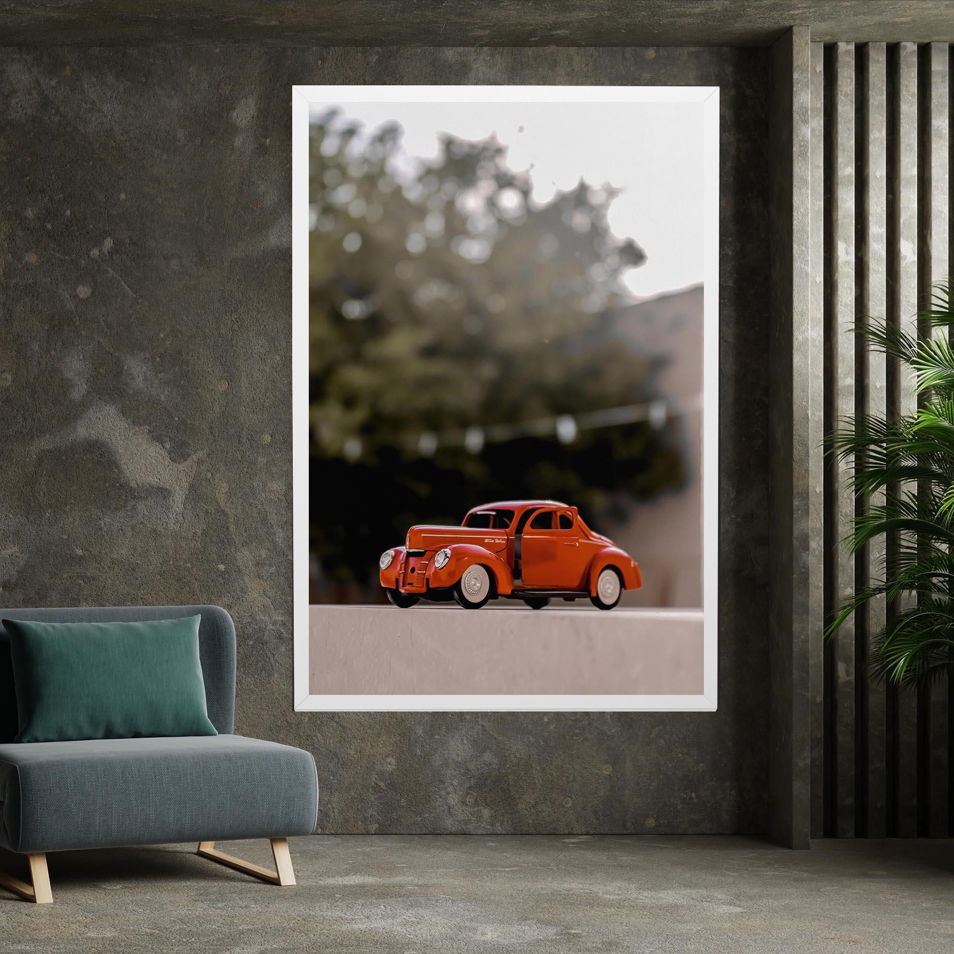 Leinwandbild Orange Toy Car mockup 7