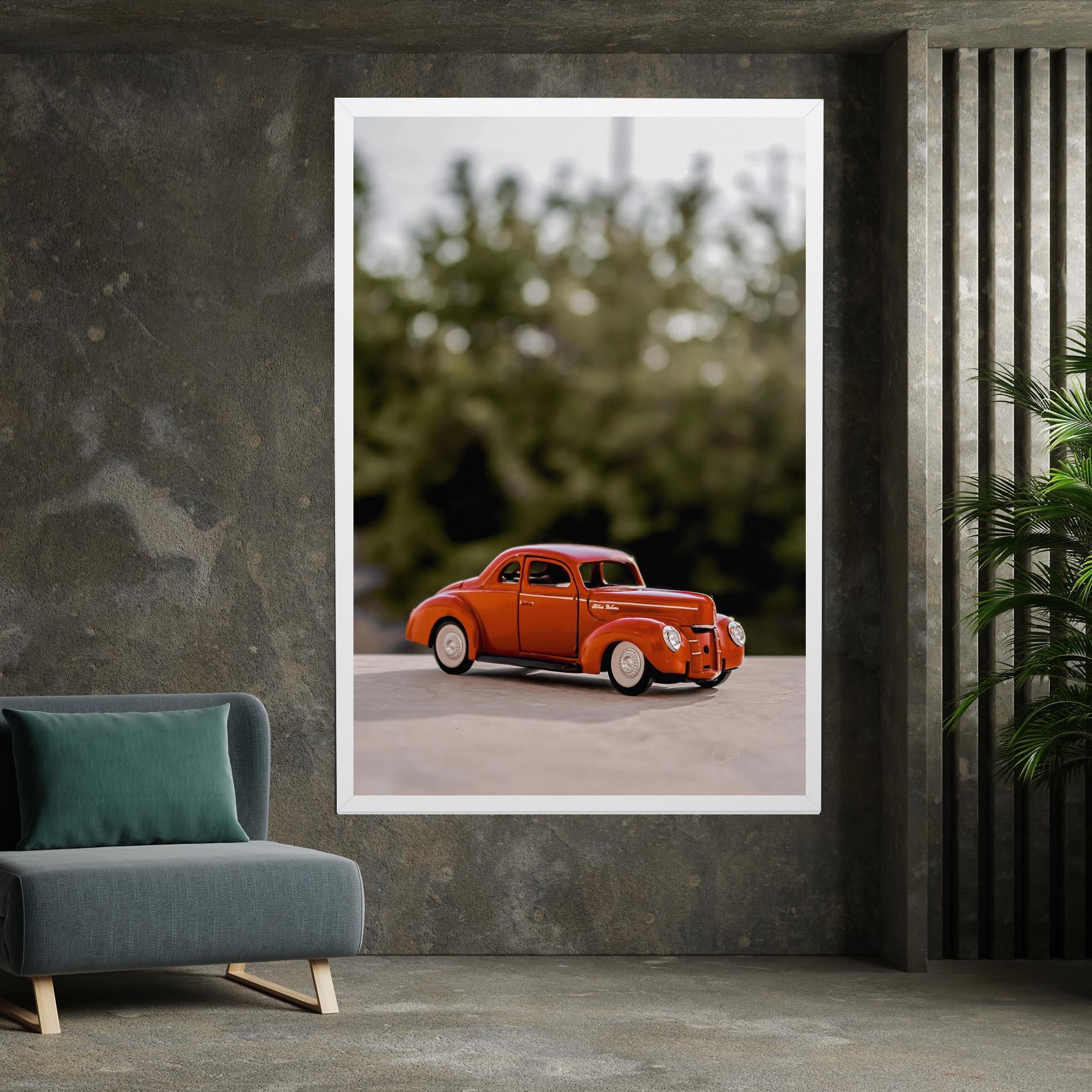 Leinwandbild Vintage Orange Toy mockup 7